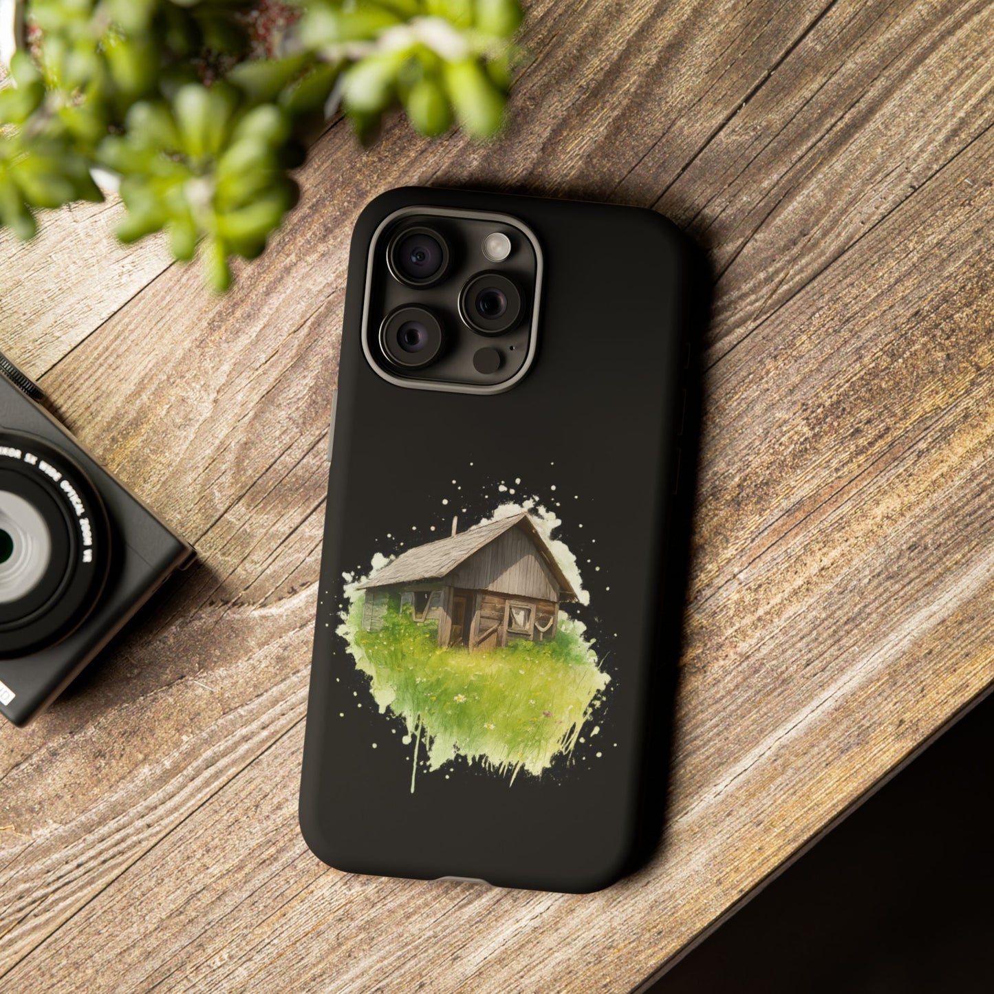 Rustic Farmhouse Phone Case, Cute Cottage Design, Tough Cases for Nature Lovers, Eco-Friendly Gift, Customizable Tech Accessories