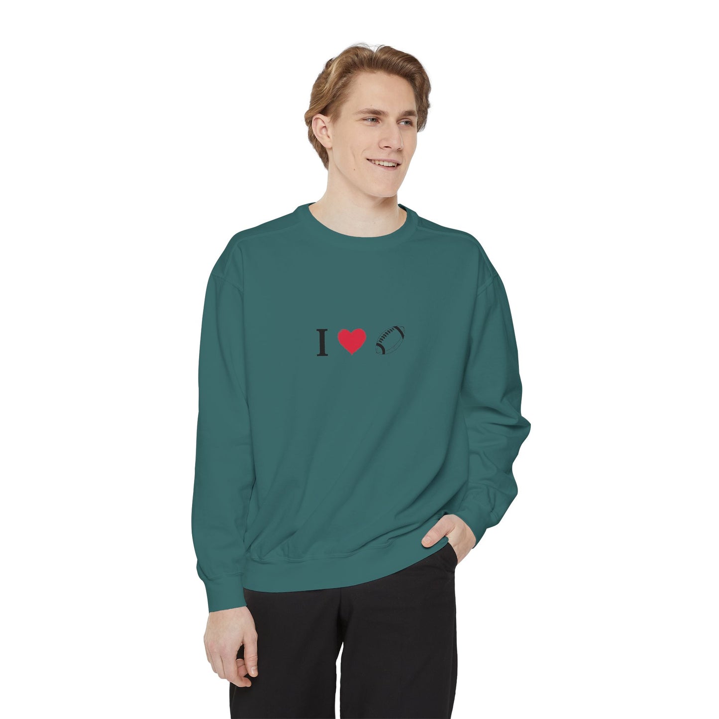 Unisex Sweatshirt, I love Football, Cozy, Perfect for Everyday Wear, Gift Idea for Friends, Couples, and Special Occasions