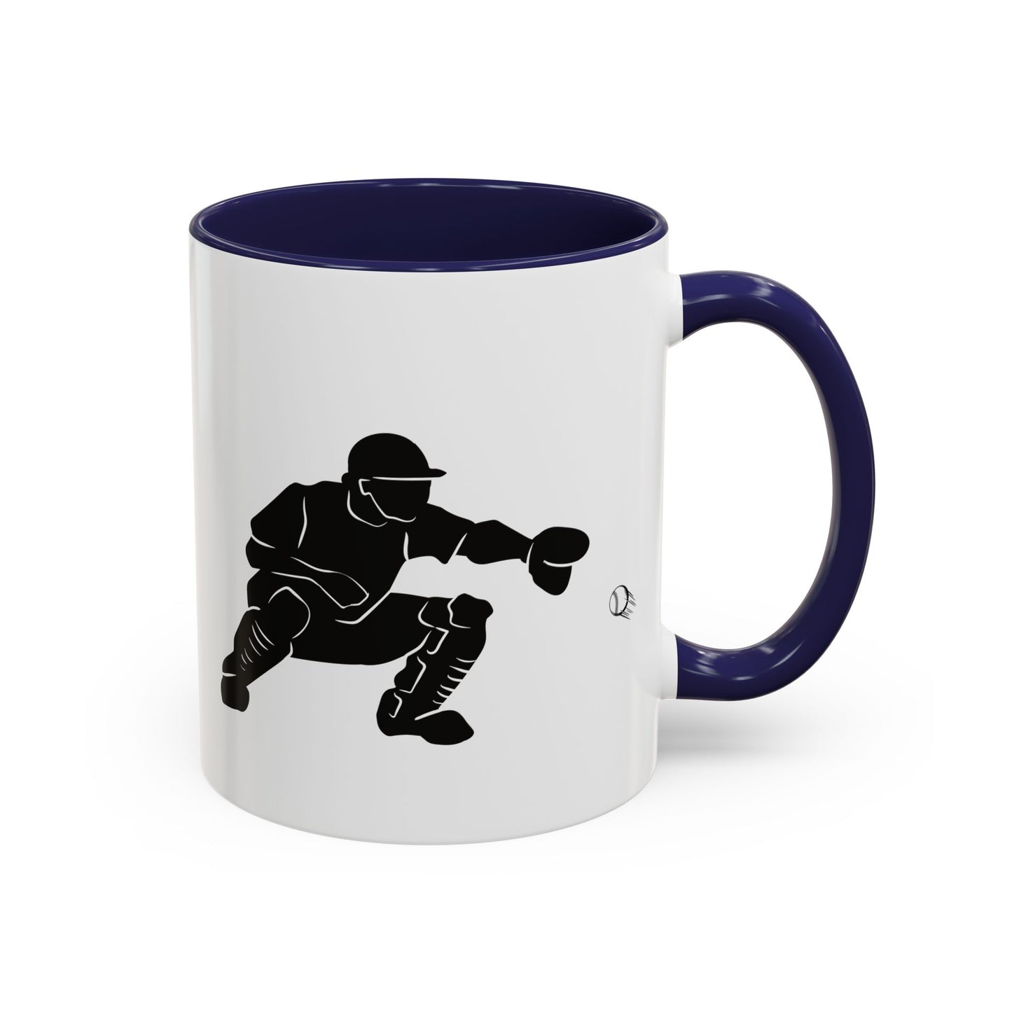 Baseball Catcher Coffee Mug, Sports Gift for Coaches, Black Accent Mug for Fans, Perfect for Birthdays & Celebrations, Unique Cup