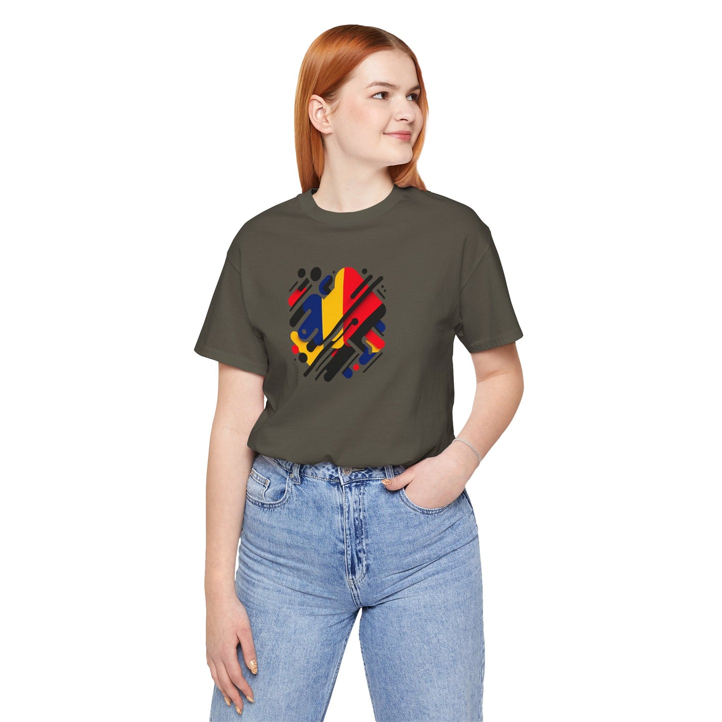 Artistic Heart Unisex Jersey Tee - Vibrant Graphic Tee, Casual Wear, Gift for Art Lovers, Birthday Surprise, Everyday Comfort