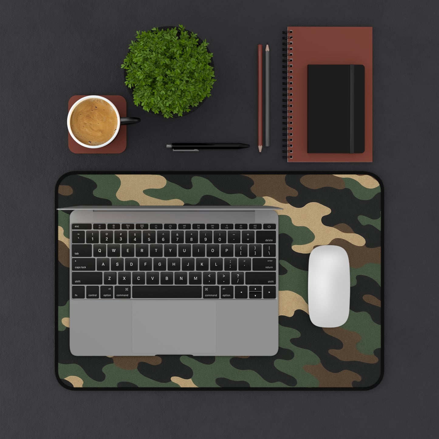 Camouflage Desk Mat - Stylish Workspace Decor, Gamer Mouse Pad, Home Office Accessory, Military Theme, Durable and Functional