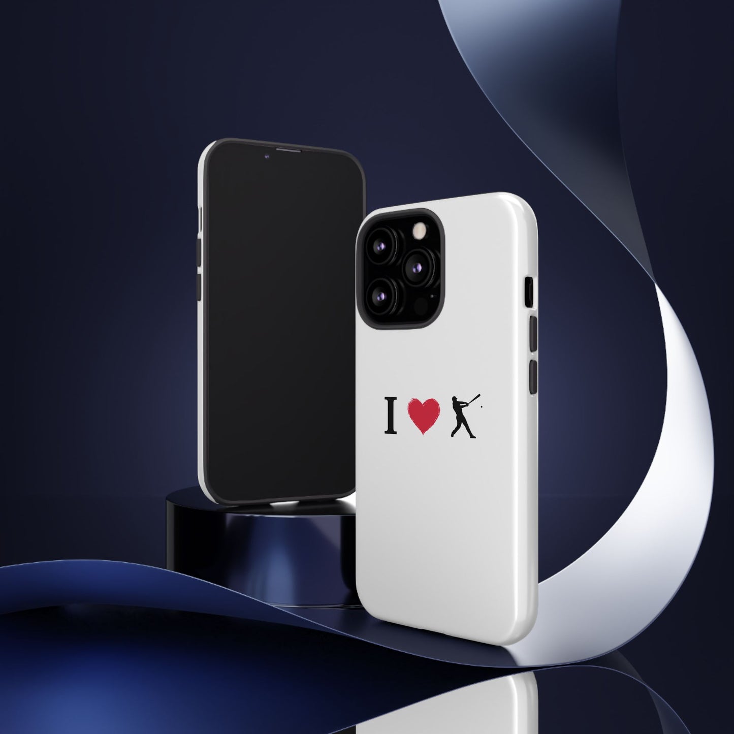 Baseball Love Phone Case, Tough Cases for Sports Lovers, i Heart Baseball Protection, Gift for Players, Cute Sports Case