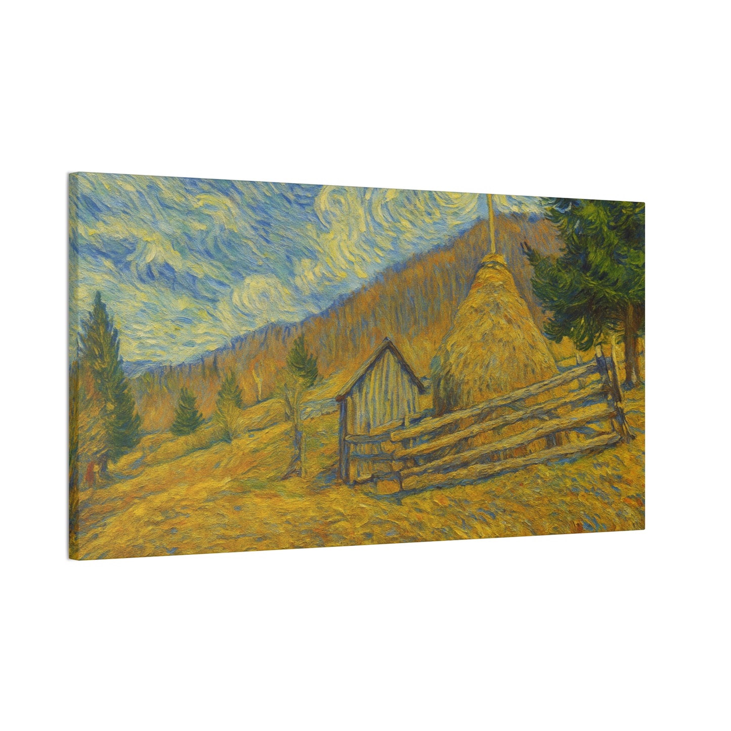 Vincent Van Gogh Inspired Canvas Print, Rustic Home Decor, Wall Art, Gift for Art Lovers, Country Landscape, Unique Art Piece