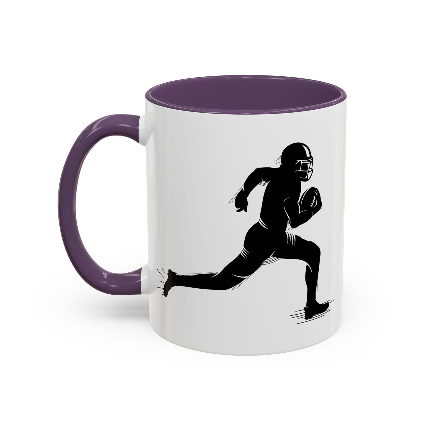 Football Player Themed Accent Coffee Mug, Sports Fan Gift, Unique Mug for Athletes, Coffee Lover, Game Day Essential