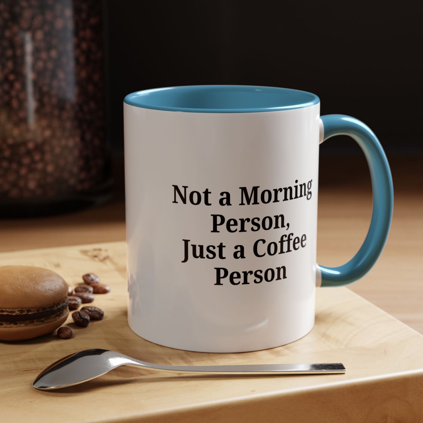 Coffee Lover's Accent Mug, Perfect for Gifting, Home Office Decor, Not a Morning Person, Coffee Enthusiast, Funny Coffee Mug
