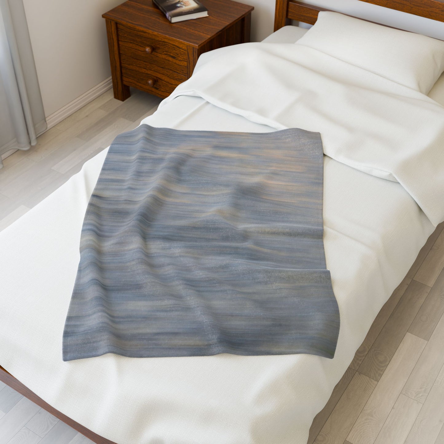 Cozy Velveteen Plush Blanket - Soft Textured Throw for Relaxation & Comfort