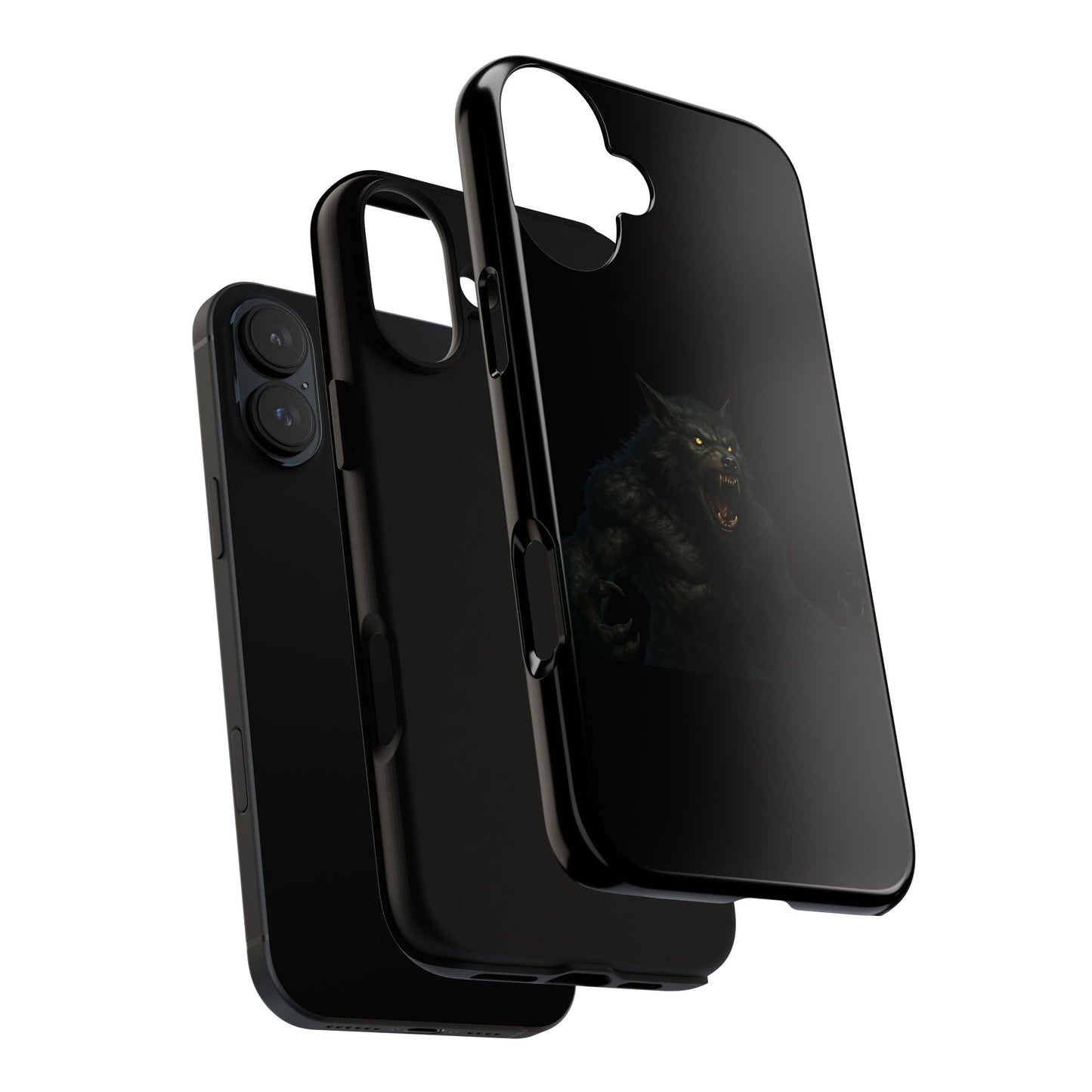 Werewolf Phone Case, Tough Cases, Black Panther Design, Gift for Animal Lovers, Phone Accessories, Fierce Phone Protection