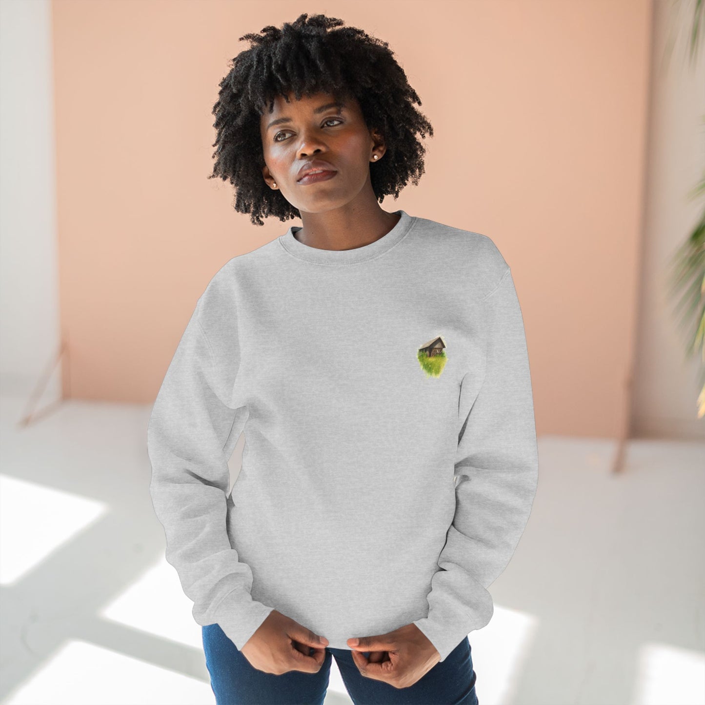 Cozy Art Print Crewneck Sweatshirt: Nature Lover, Graphic Sweater, Unique Gift, Home Decor Apparel, Casual Style