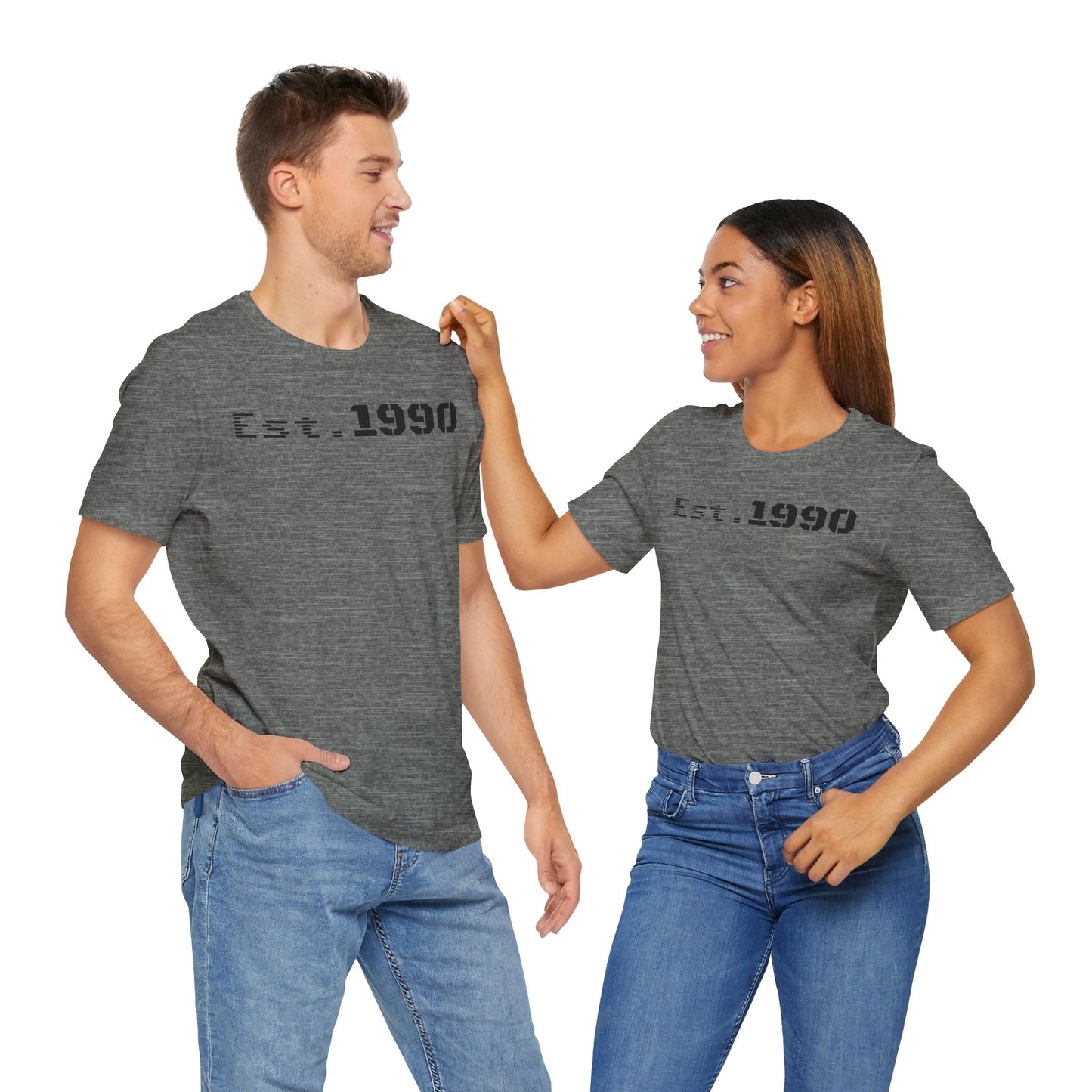 Unisex Est. 1990 Nostalgic Jersey Tee - Perfect Gift, Vintage Style, Retro Fashion, Birthday Celebration, Casual Wear