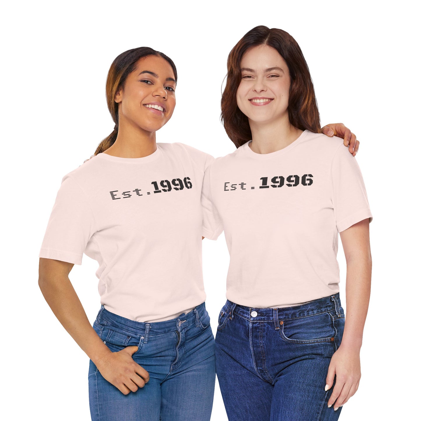 Unisex Jersey Tee - 'Est. 1996' Graphic Shirt, Birthday Gift, Casual Wear, Vintage Style, Retro Fashion, Gift for Him/Her