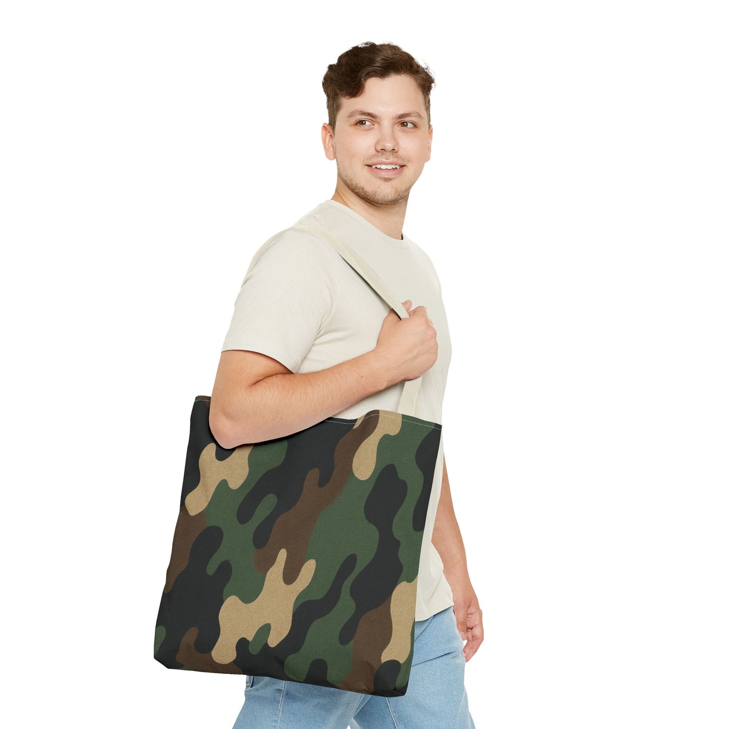 Stylish Camouflage Tote Bag, Reusable Shopping Bag, Beach Tote, Casual Carry-All, Gift for Him or Her