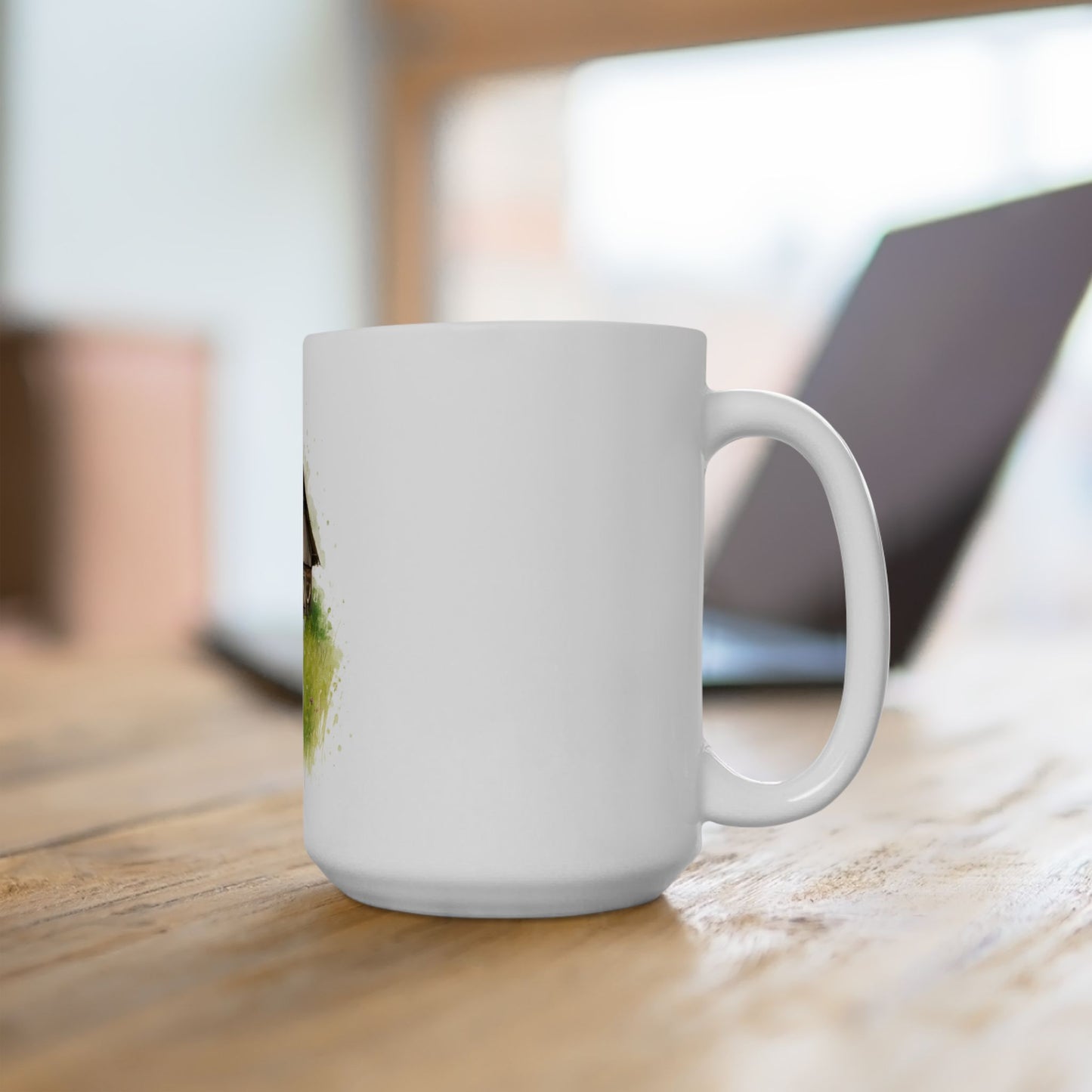 Rustic Cabin Ceramic Mug - Cozy Coffee Cup for Nature Lovers, Gift for Home, Farmhouse Decor, Tea Time, Camping Enthusiasts