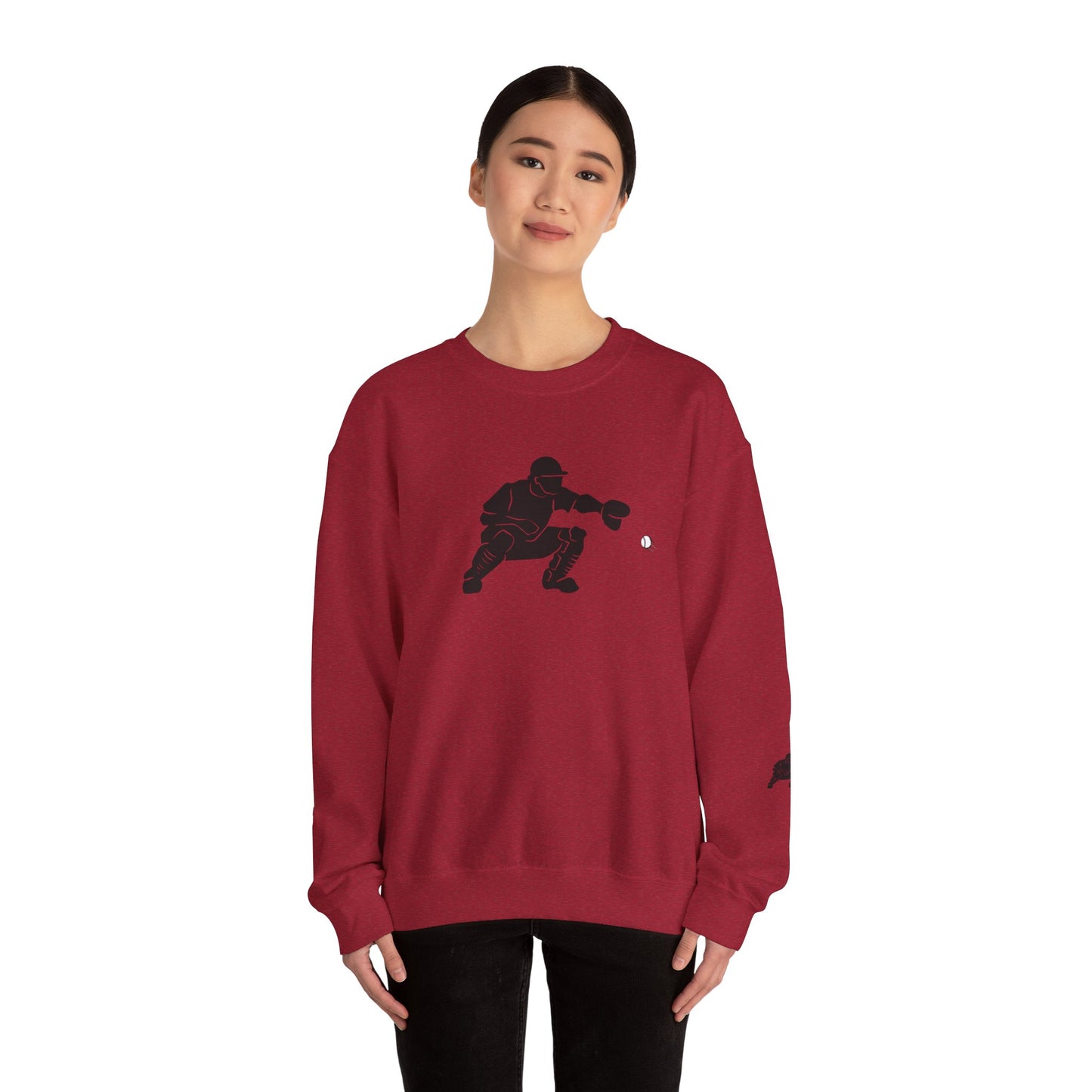 Baseball Catcher Crewneck Sweatshirt | Unisex Sports Apparel | Perfect for Game Days, Gifts, and Casual Wear | Baseball Lover's Gift