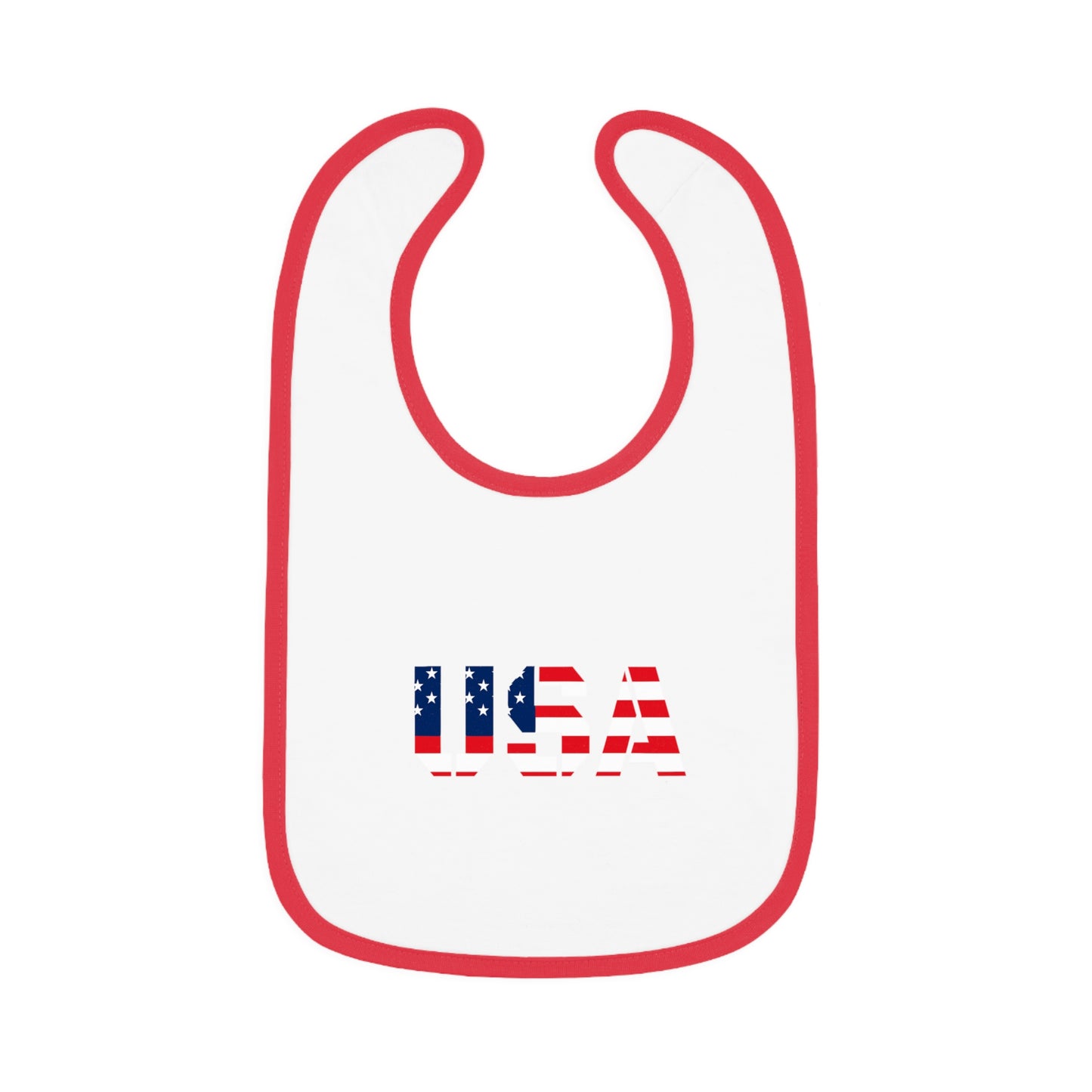 USA Bib for Babies, Americana Baby Bib, Infant Dining Essential, Gift for New Parents, Baby Shower, Fourth of July