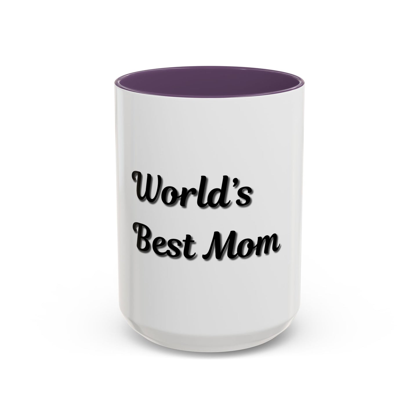 World's Best Mom Accent Coffee Mug - 11oz & 15oz - Perfect Gift for Mother's Day