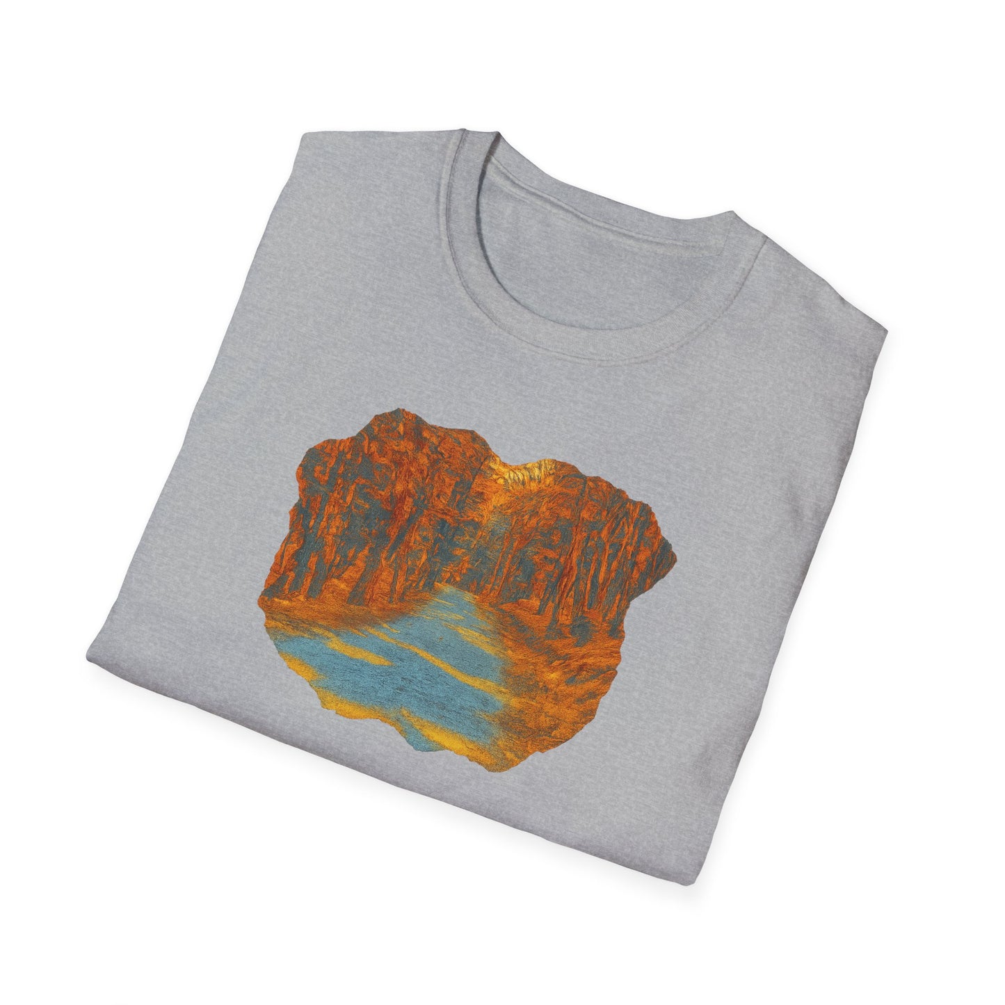 Nature-Inspired Unisex Softstyle T-Shirt, Outdoor Lover Gift, Casual Wear, Ideal for Hiking, Nature Trips, Unique Graphic Tee