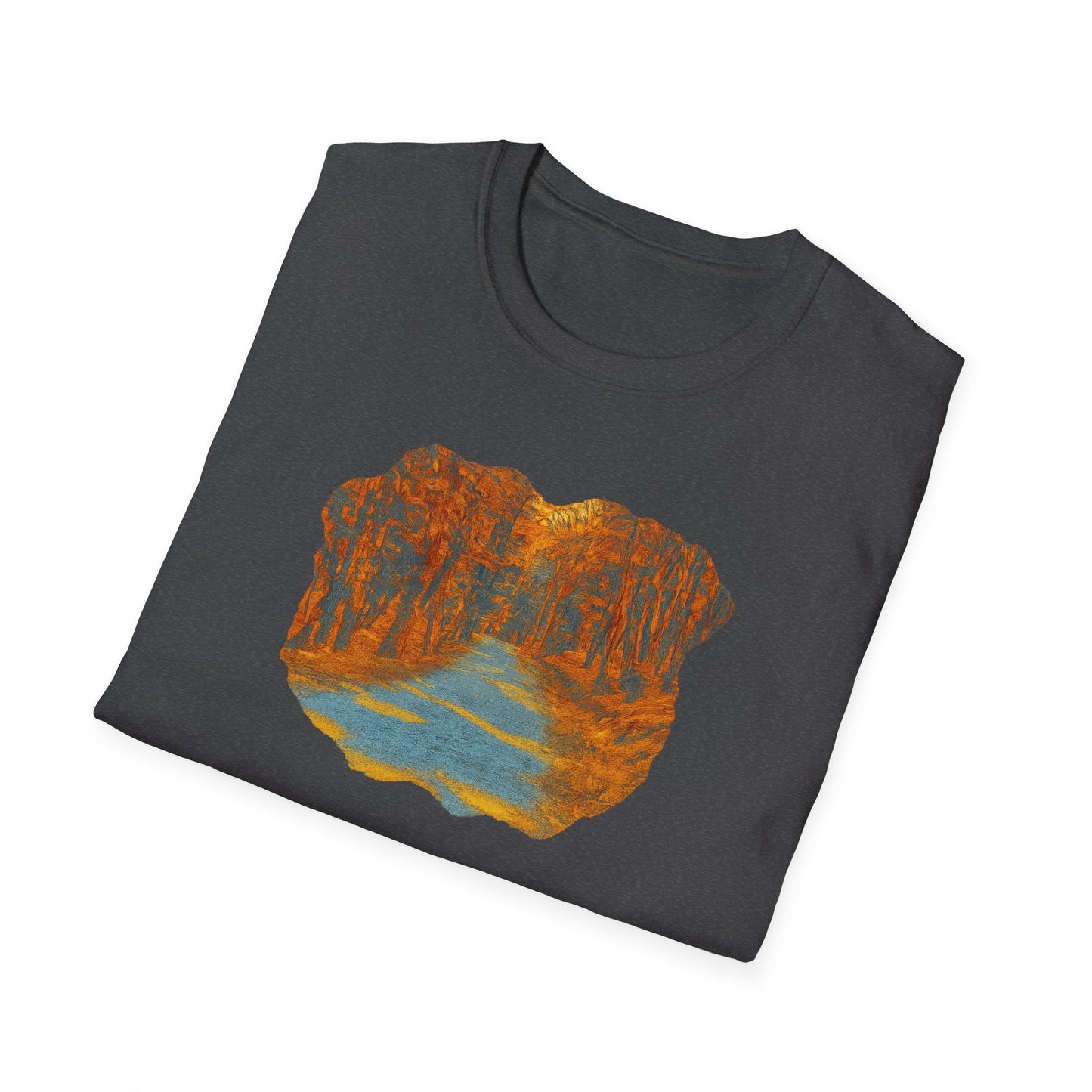 Nature-Inspired Unisex Softstyle T-Shirt, Outdoor Lover Gift, Casual Wear, Ideal for Hiking, Nature Trips, Unique Graphic Tee