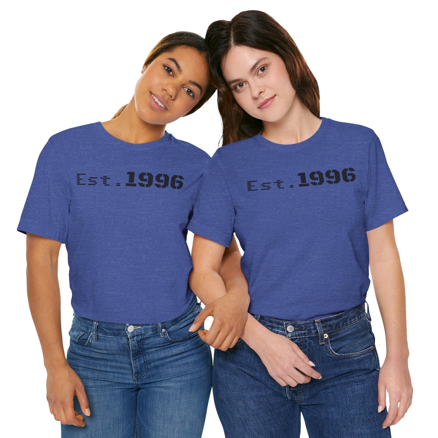 Unisex Jersey Tee - 'Est. 1996' Graphic Shirt, Birthday Gift, Casual Wear, Vintage Style, Retro Fashion, Gift for Him/Her
