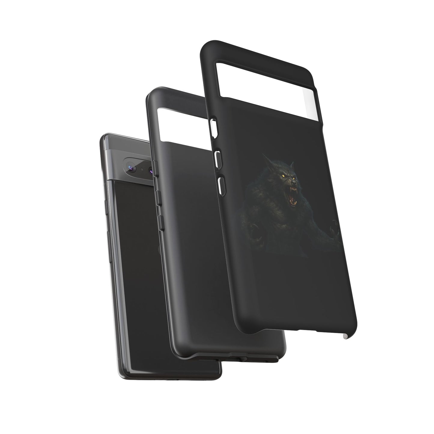 Werewolf Phone Case, Tough Cases, Black Panther Design, Gift for Animal Lovers, Phone Accessories, Fierce Phone Protection