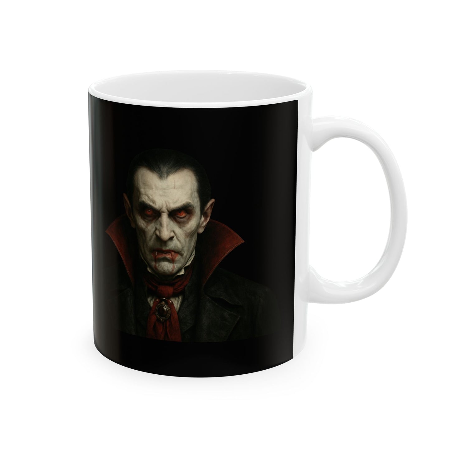 Gothic Dracula Vampire Ceramic Mug, Perfect for Halloween, Spooky Gifts, Coffee Lovers, Home Decor, 11oz & 15oz Sizes