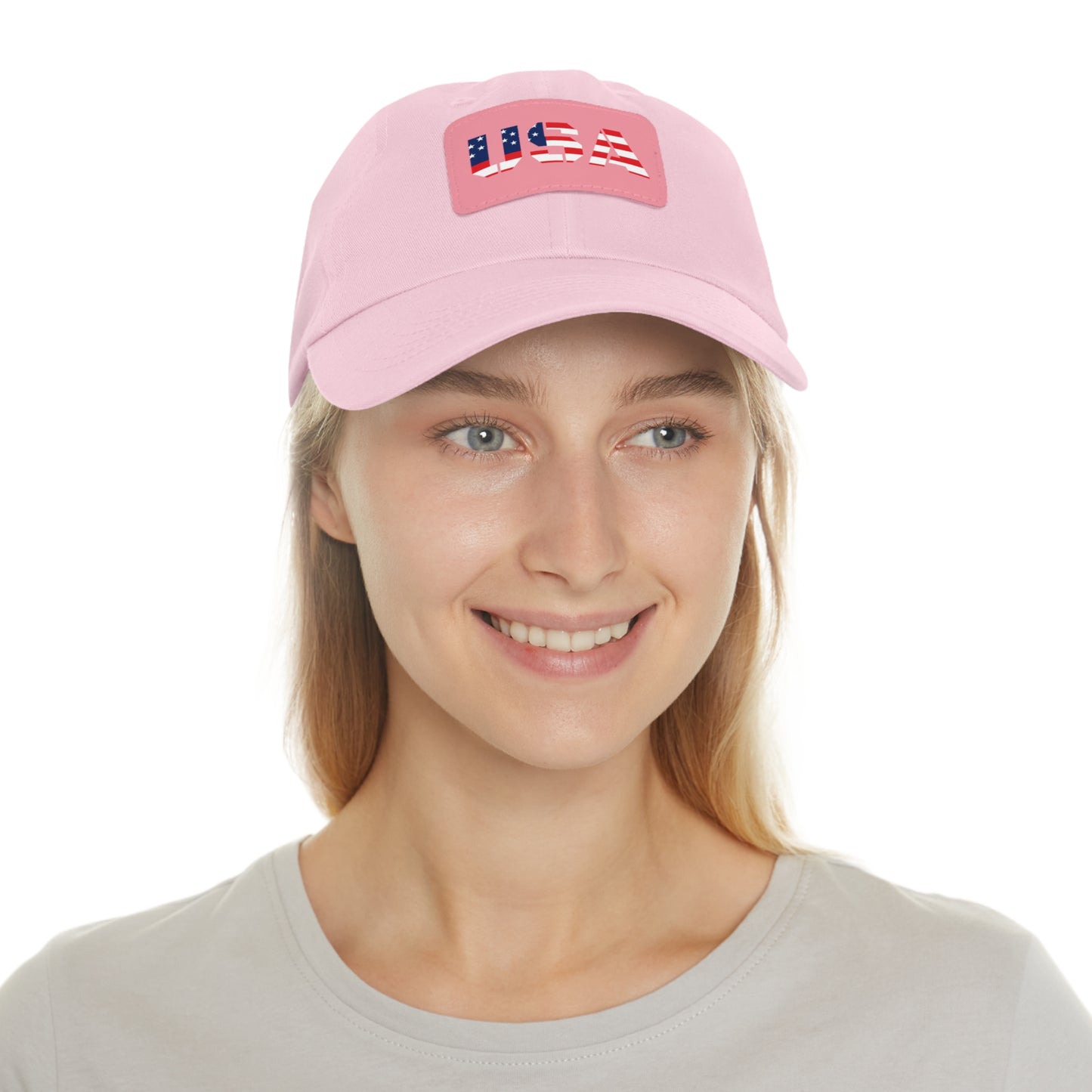 Dad Hat with USA Leather Patch