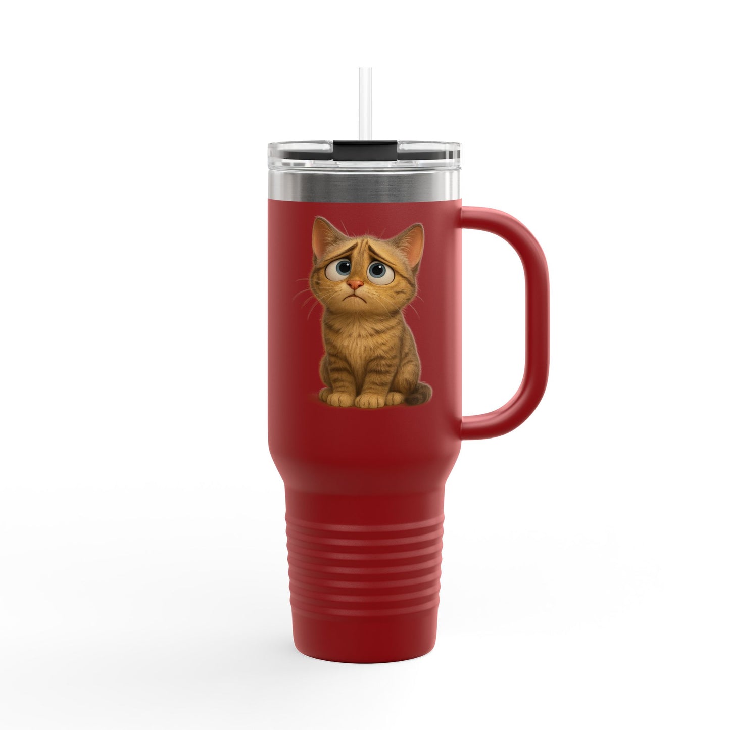 Cute Cat Insulated Travel Mug, 40oz - Perfect for Pet Lovers, Gifts for Cat Owners, Travel Accessories, Cute Drinkware, Animal Lovers