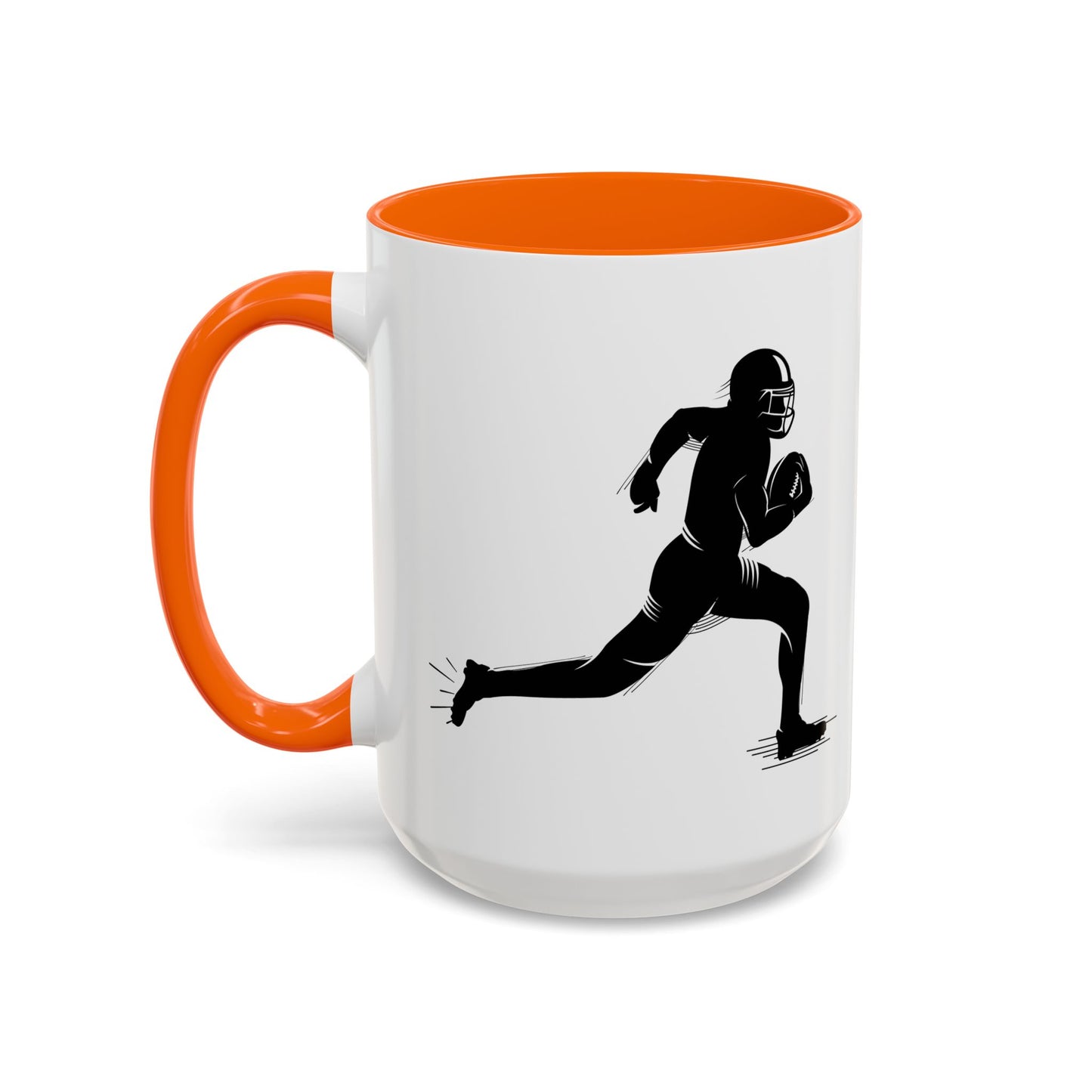 Football Player Themed Accent Coffee Mug, Sports Fan Gift, Unique Mug for Athletes, Coffee Lover, Game Day Essential
