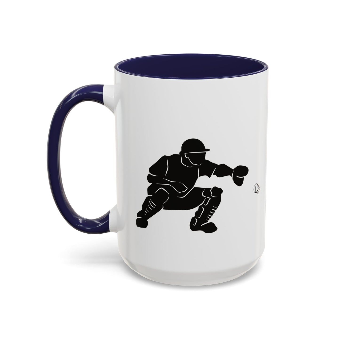 Baseball Catcher Coffee Mug, Sports Gift for Coaches, Black Accent Mug for Fans, Perfect for Birthdays & Celebrations, Unique Cup