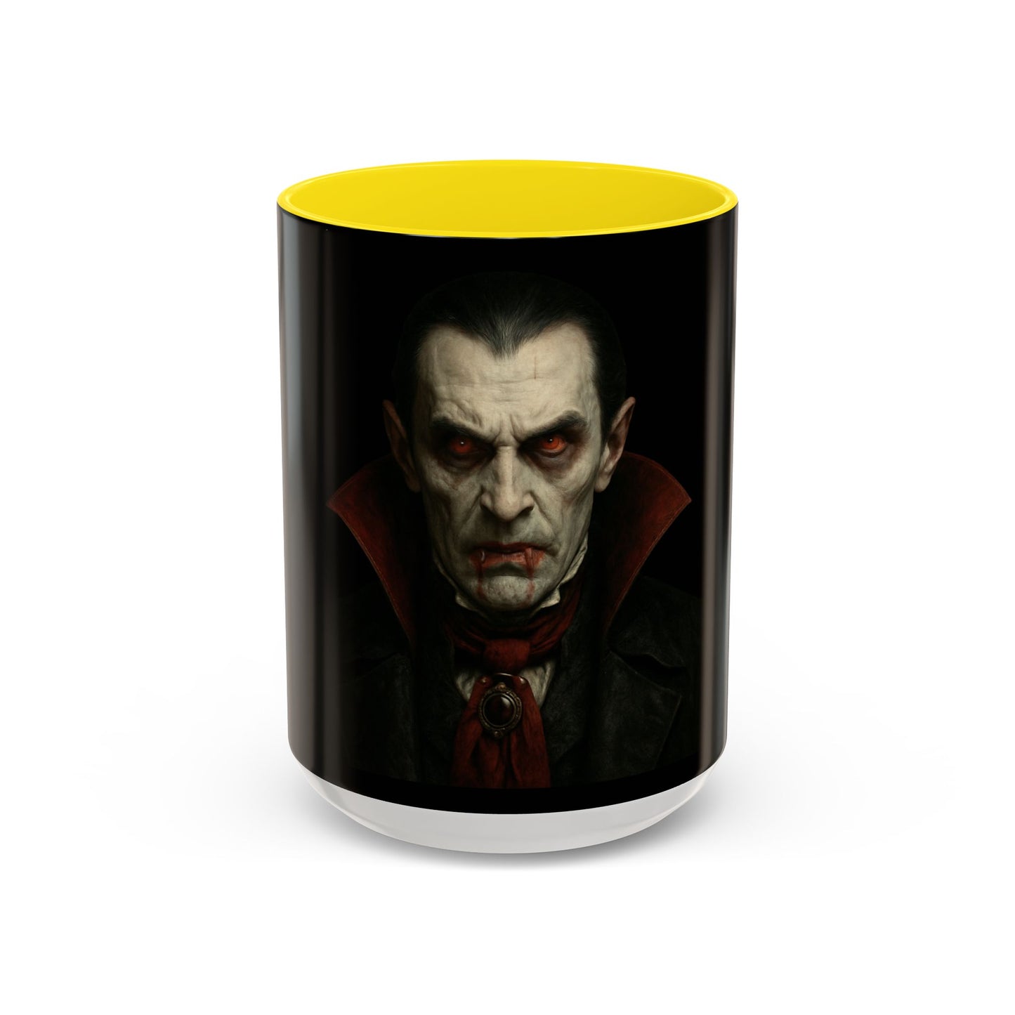 Gothic Dracula Vampire Accent Coffee Mug | Spooky Halloween Gift, Unique Home Decor, Collector's Mug, Coffee Lover's Gift