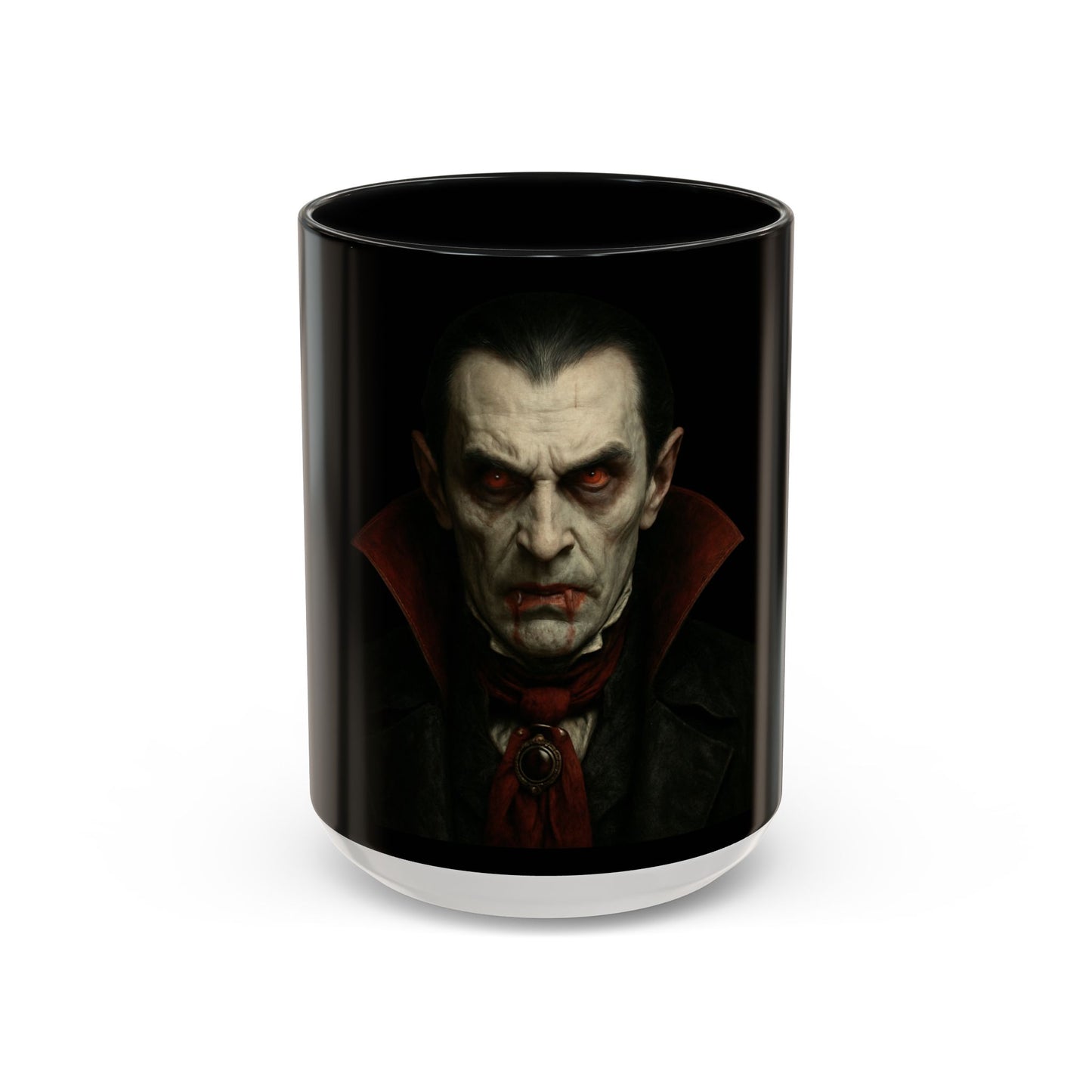 Gothic Dracula Vampire Accent Coffee Mug | Spooky Halloween Gift, Unique Home Decor, Collector's Mug, Coffee Lover's Gift