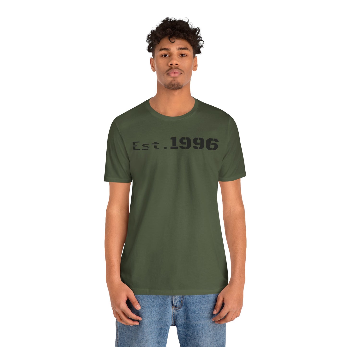 Unisex Jersey Tee - 'Est. 1996' Graphic Shirt, Birthday Gift, Casual Wear, Vintage Style, Retro Fashion, Gift for Him/Her