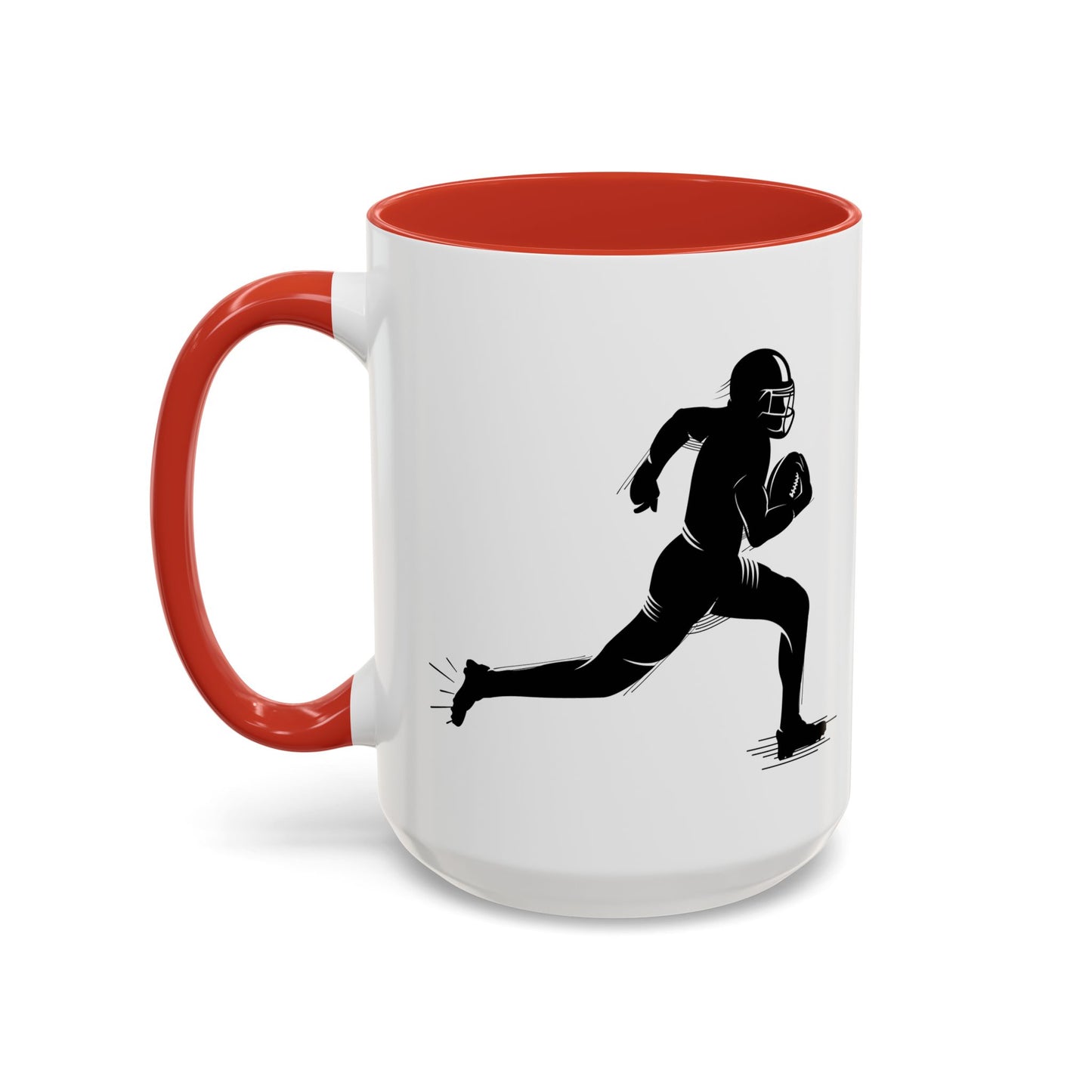 Football Player Themed Accent Coffee Mug, Sports Fan Gift, Unique Mug for Athletes, Coffee Lover, Game Day Essential
