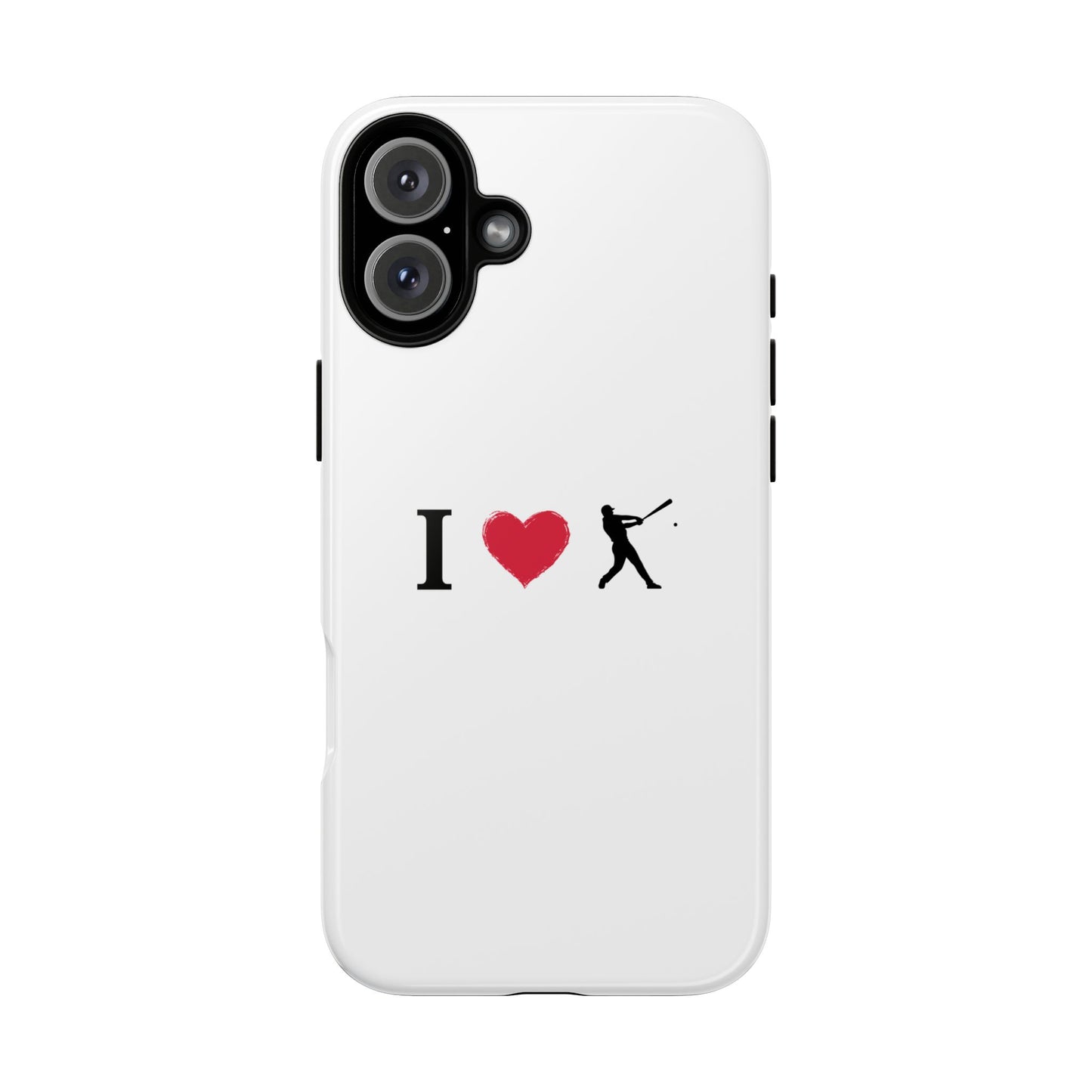 Baseball Love Phone Case, Tough Cases for Sports Lovers, i Heart Baseball Protection, Gift for Players, Cute Sports Case
