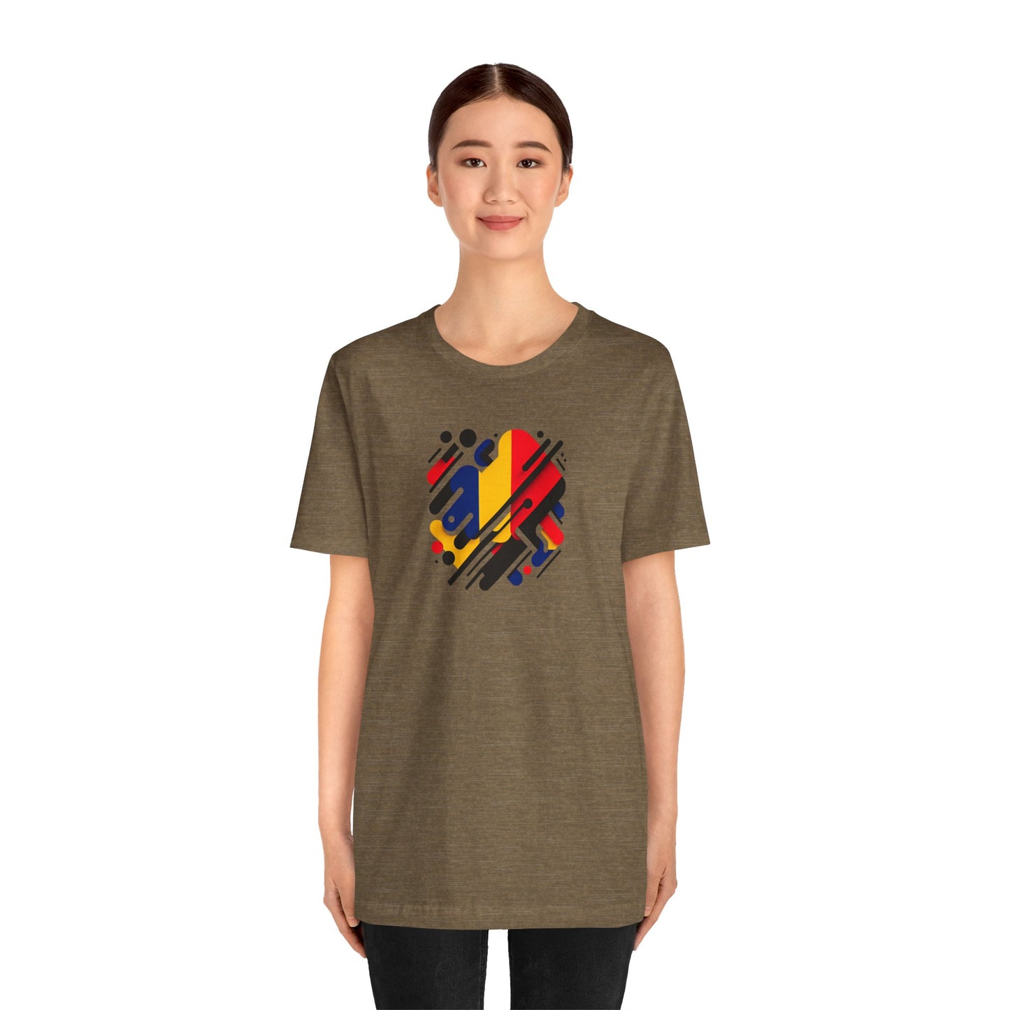 Artistic Heart Unisex Jersey Tee - Vibrant Graphic Tee, Casual Wear, Gift for Art Lovers, Birthday Surprise, Everyday Comfort