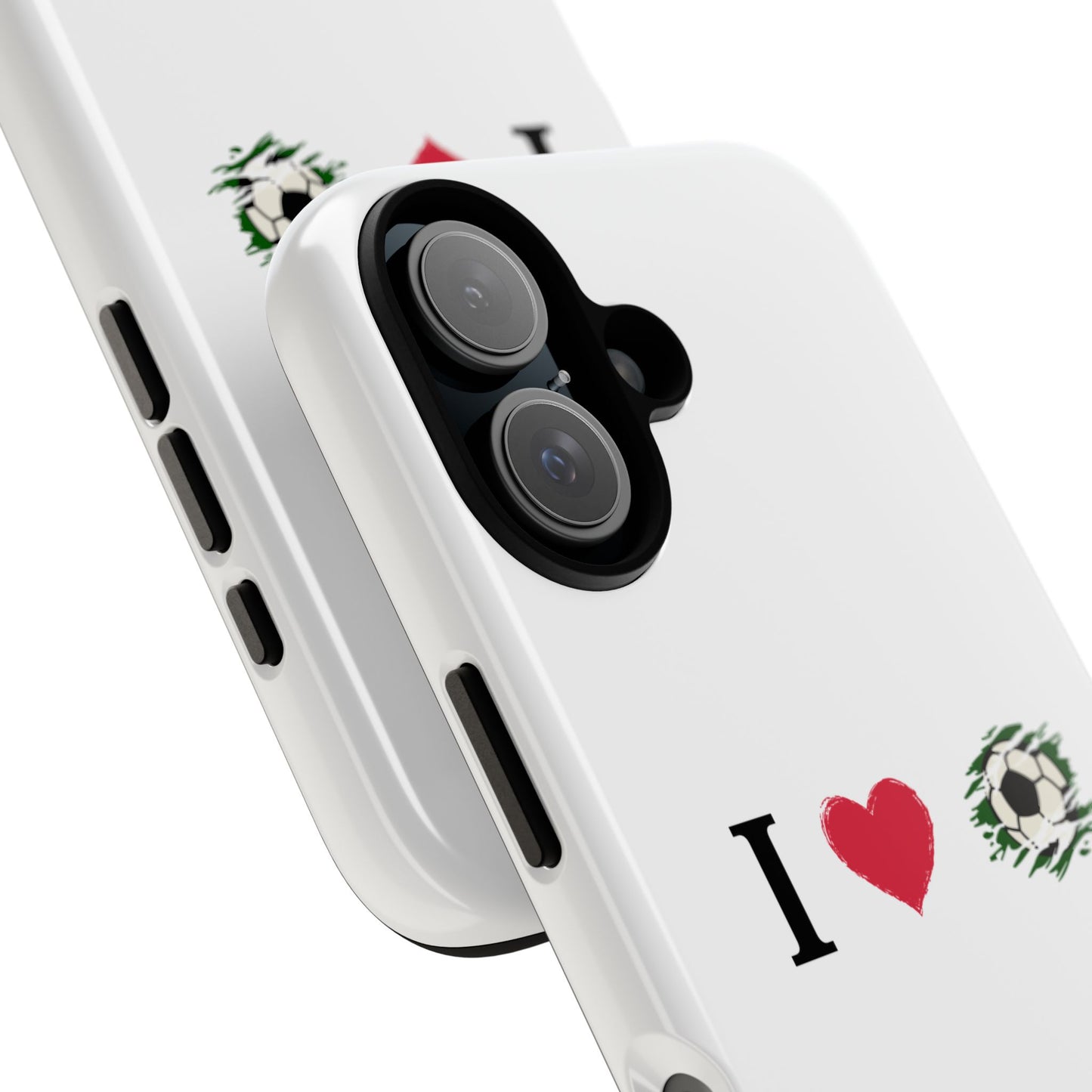 Soccer Phone Case, I Love Soccer, Tough Case Cover, Sporty Phone Accessories, Gift for Soccer Lovers, Unique Soccer Design