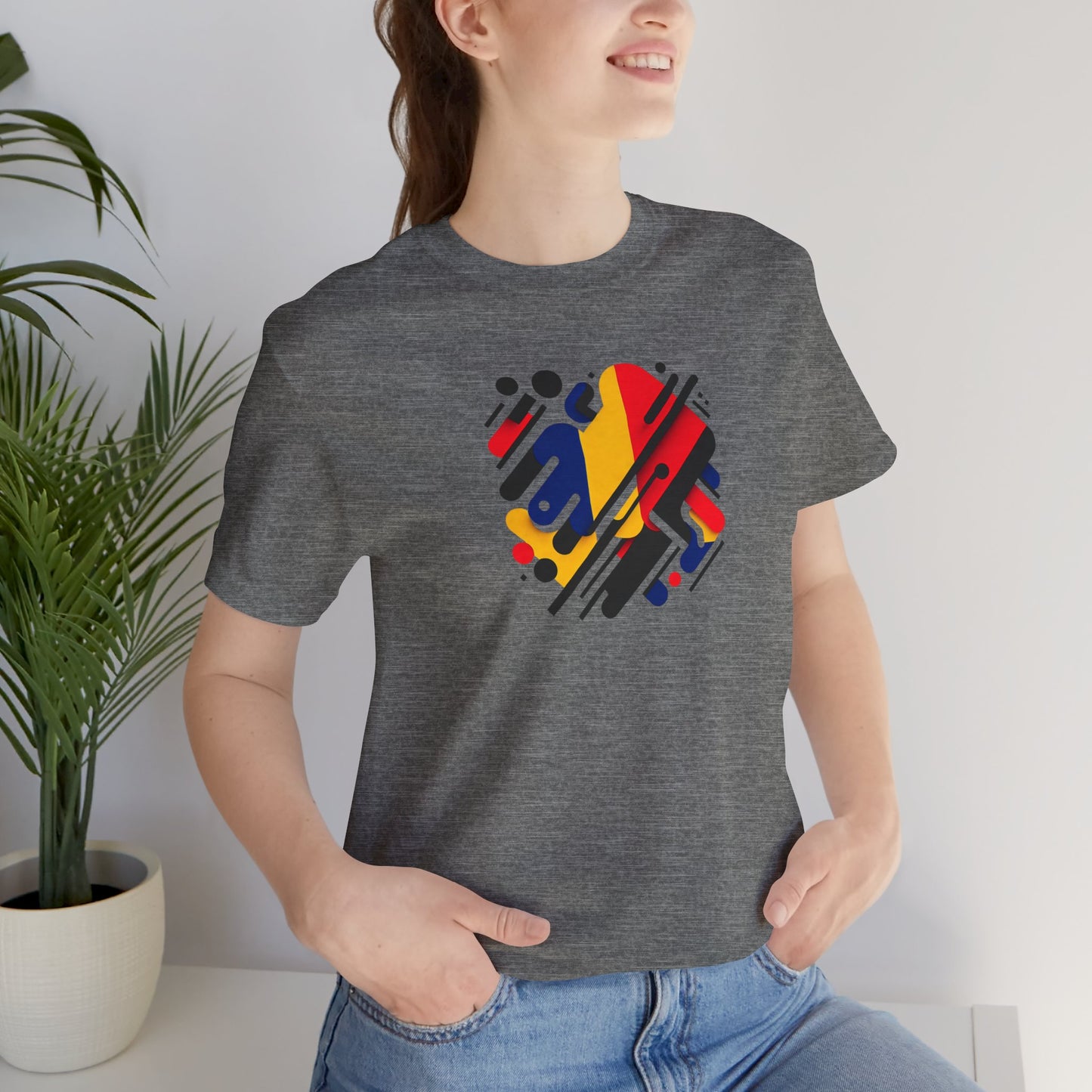 Artistic Heart Unisex Jersey Tee - Vibrant Graphic Tee, Casual Wear, Gift for Art Lovers, Birthday Surprise, Everyday Comfort