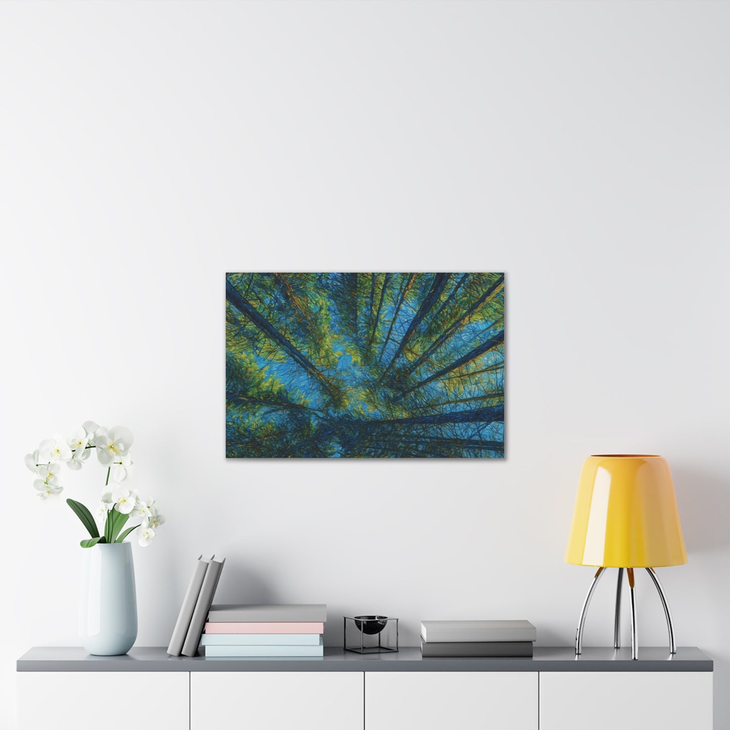 Canvas Wall Art, Forest Perspective Print, Nature Decor, Home & Office Art, Rustic Wall Hanging, Tree Art for Nature Lovers
