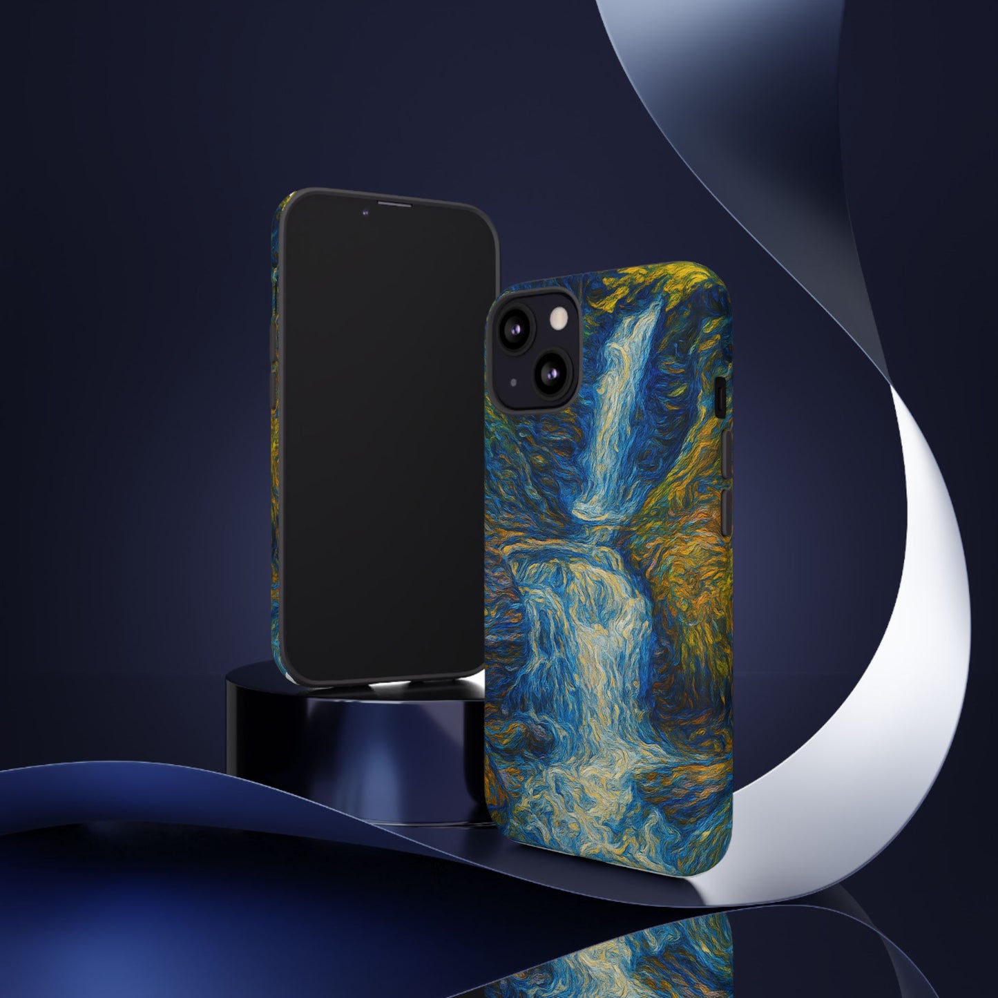 Artistic Phone Case - Waterfall Design, Unique Gift, Phone Accessory, Nature Lover, Original Artwork