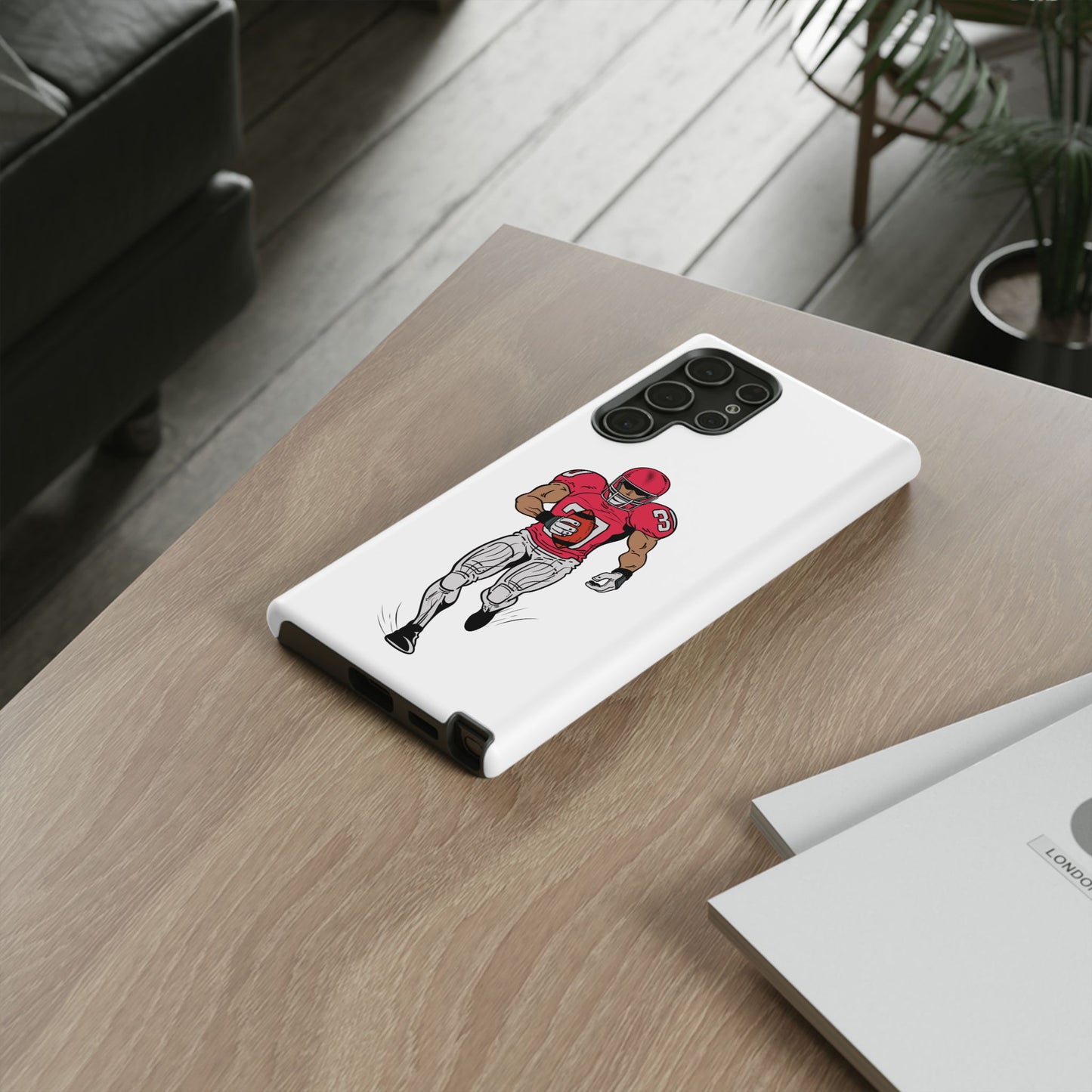 Football Player Tough Case, Sports Phone Cover, Athlete Gift, Tough Phone Case, Fall Sports, Football Lover's Accessory