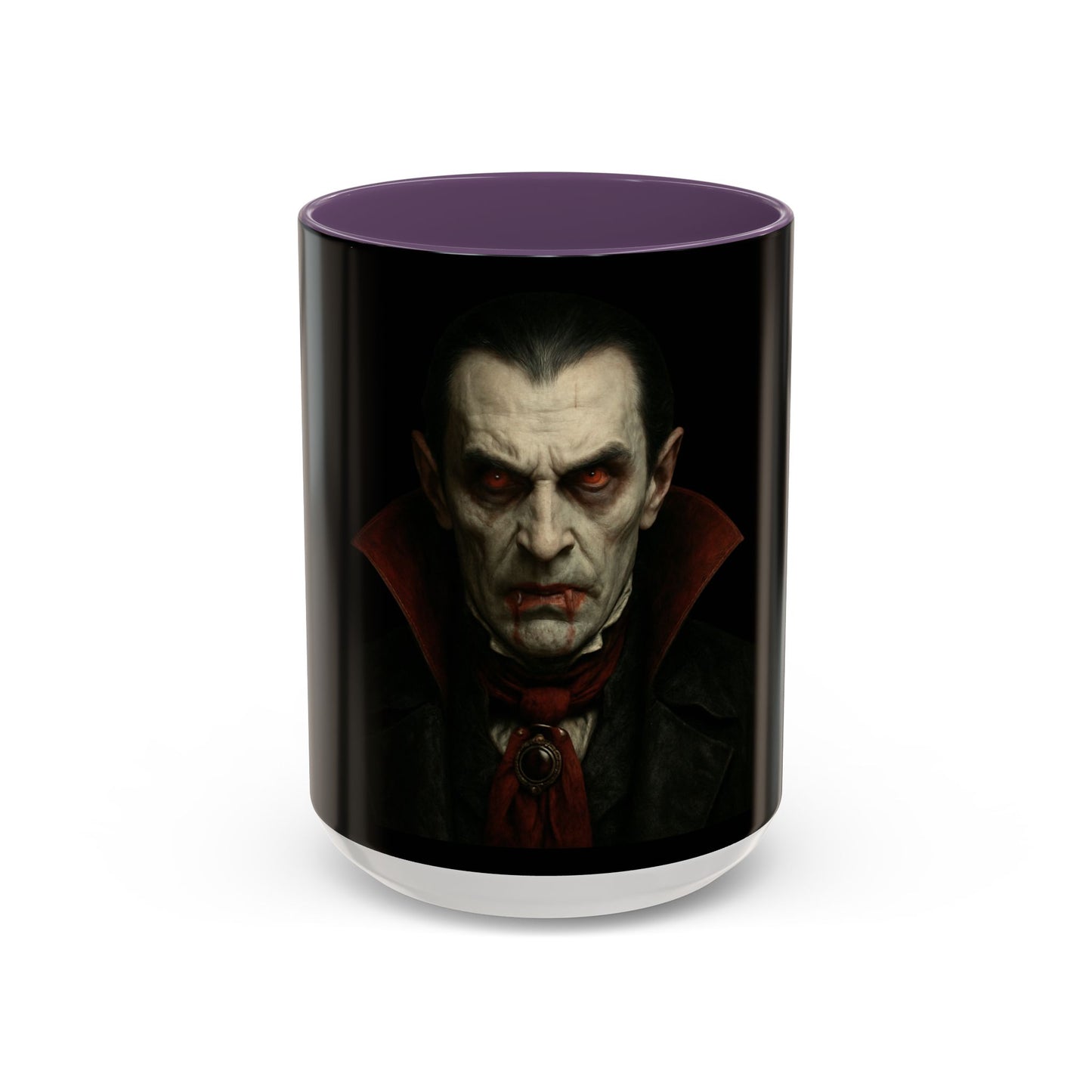 Gothic Dracula Vampire Accent Coffee Mug | Spooky Halloween Gift, Unique Home Decor, Collector's Mug, Coffee Lover's Gift