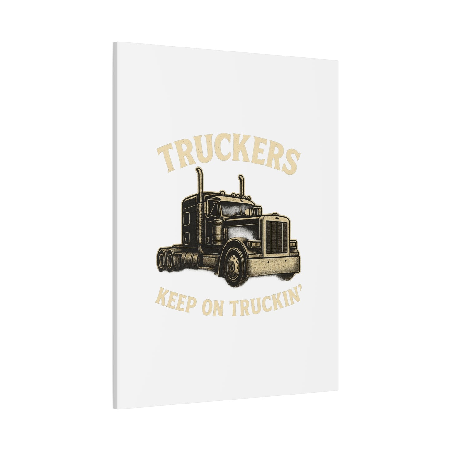 Truckers Canvas Wall Art, Keep on Truckin' Decor, Gift for Drivers, Trucking Artwork, Transportation Gift