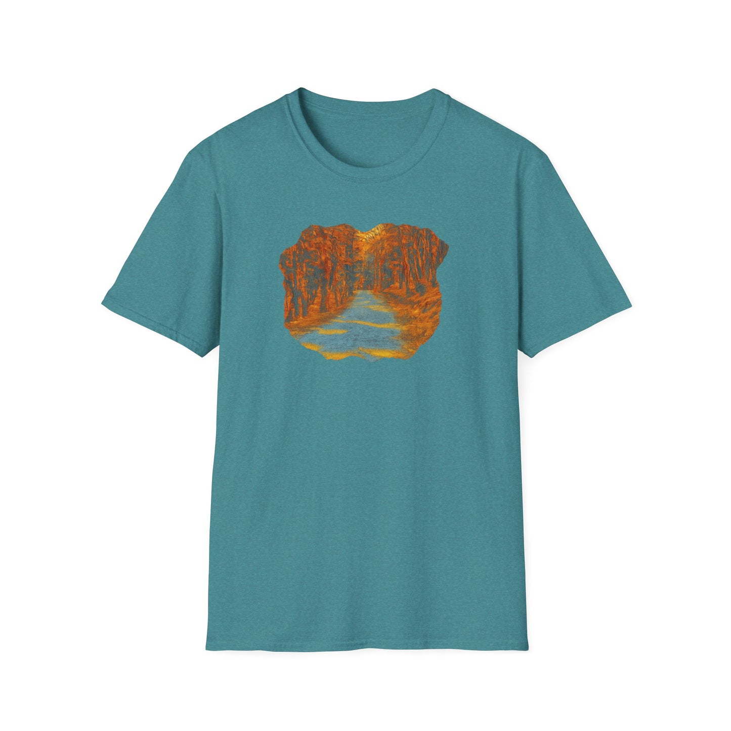 Nature-Inspired Unisex Softstyle T-Shirt, Outdoor Lover Gift, Casual Wear, Ideal for Hiking, Nature Trips, Unique Graphic Tee