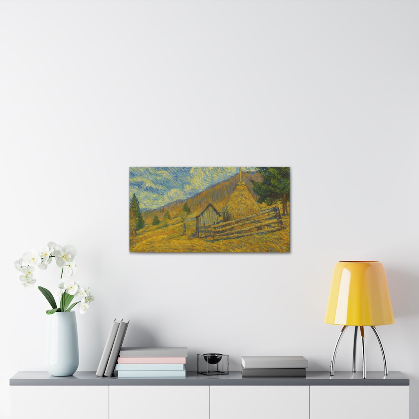 Vincent Van Gogh Inspired Canvas Print, Rustic Home Decor, Wall Art, Gift for Art Lovers, Country Landscape, Unique Art Piece