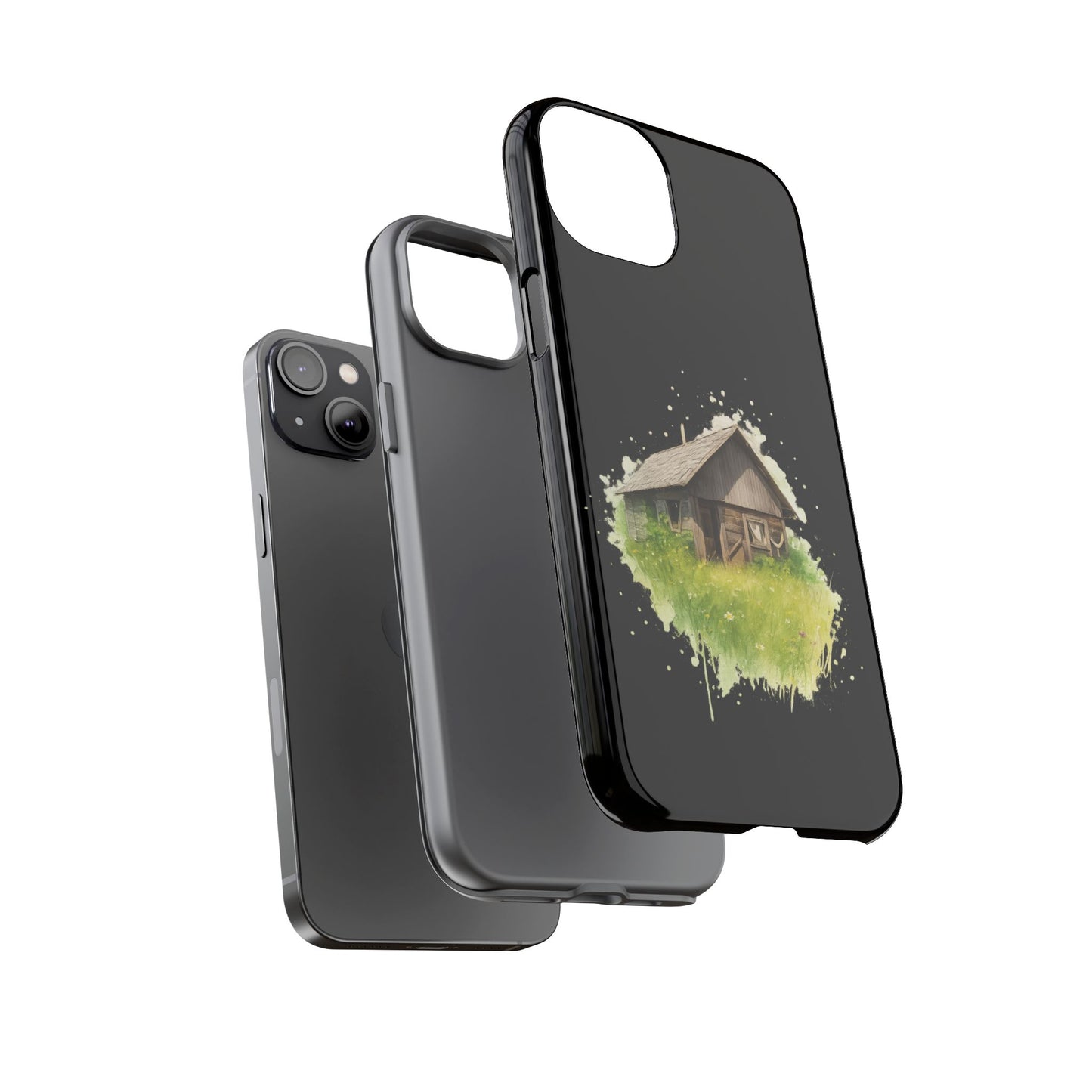 Rustic Farmhouse Phone Case, Cute Cottage Design, Tough Cases for Nature Lovers, Eco-Friendly Gift, Customizable Tech Accessories