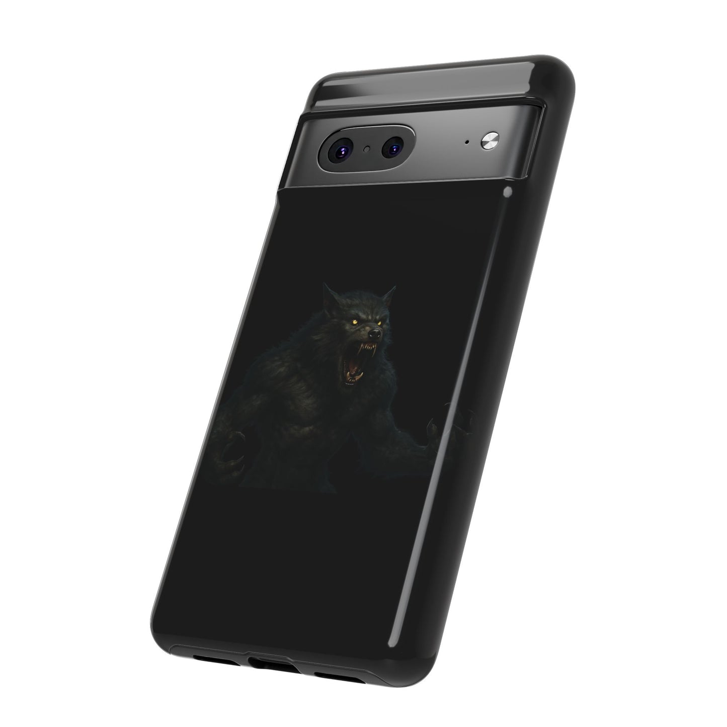 Werewolf Phone Case, Tough Cases, Black Panther Design, Gift for Animal Lovers, Phone Accessories, Fierce Phone Protection