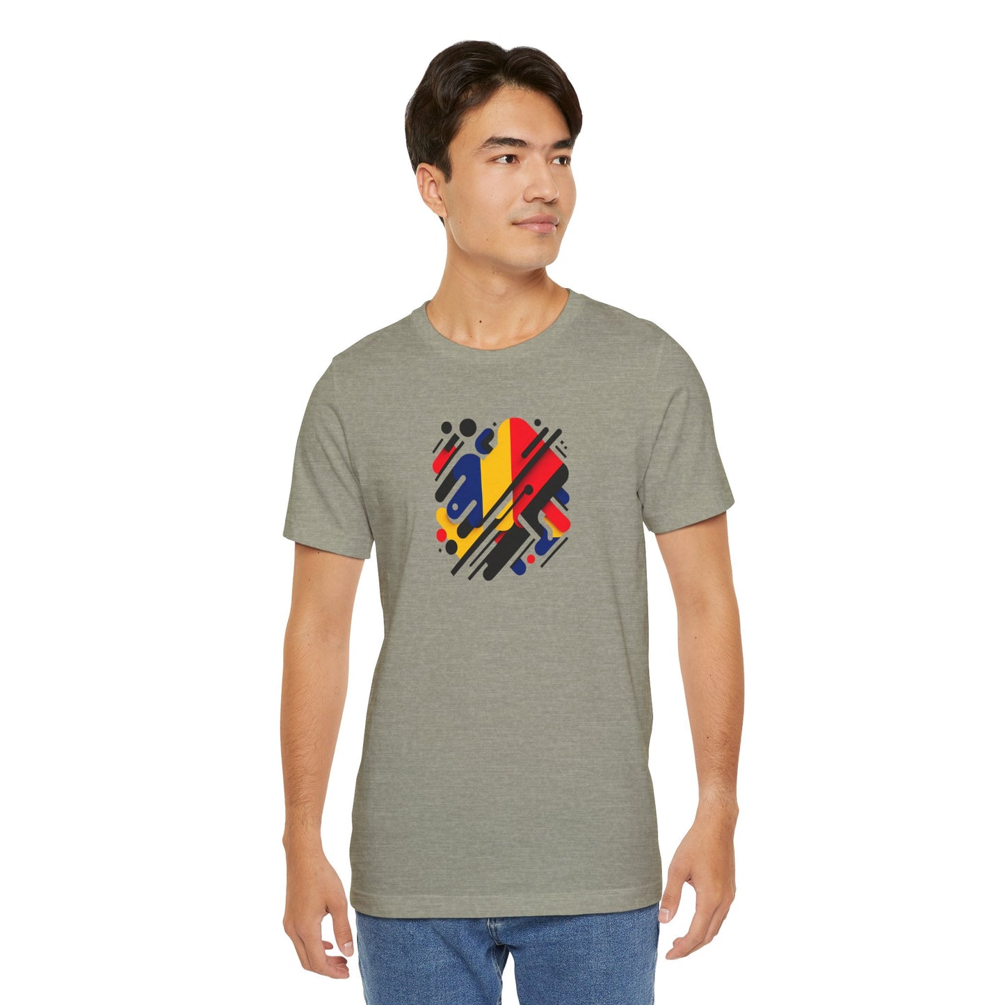 Artistic Heart Unisex Jersey Tee - Vibrant Graphic Tee, Casual Wear, Gift for Art Lovers, Birthday Surprise, Everyday Comfort