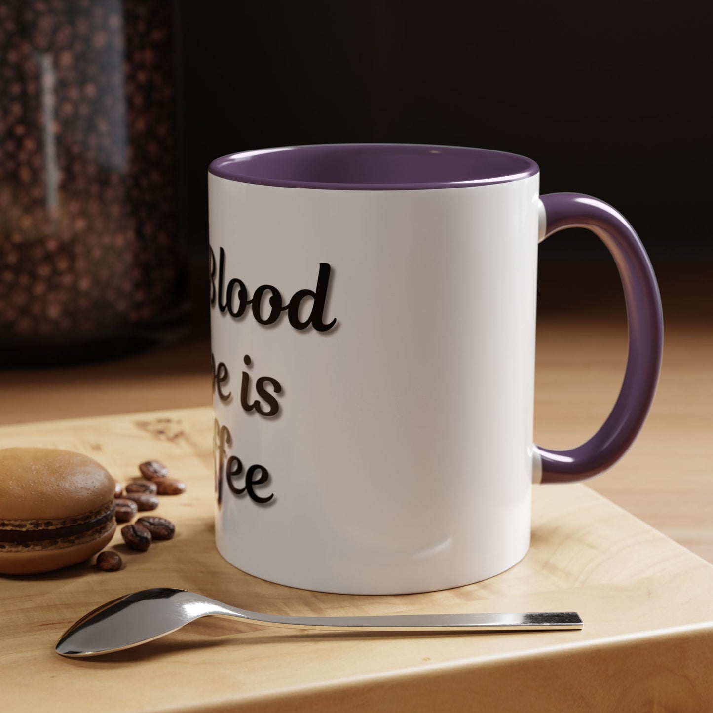 My Blood Type is Coffee Accent Mug - Perfect Gift for Coffee Lovers