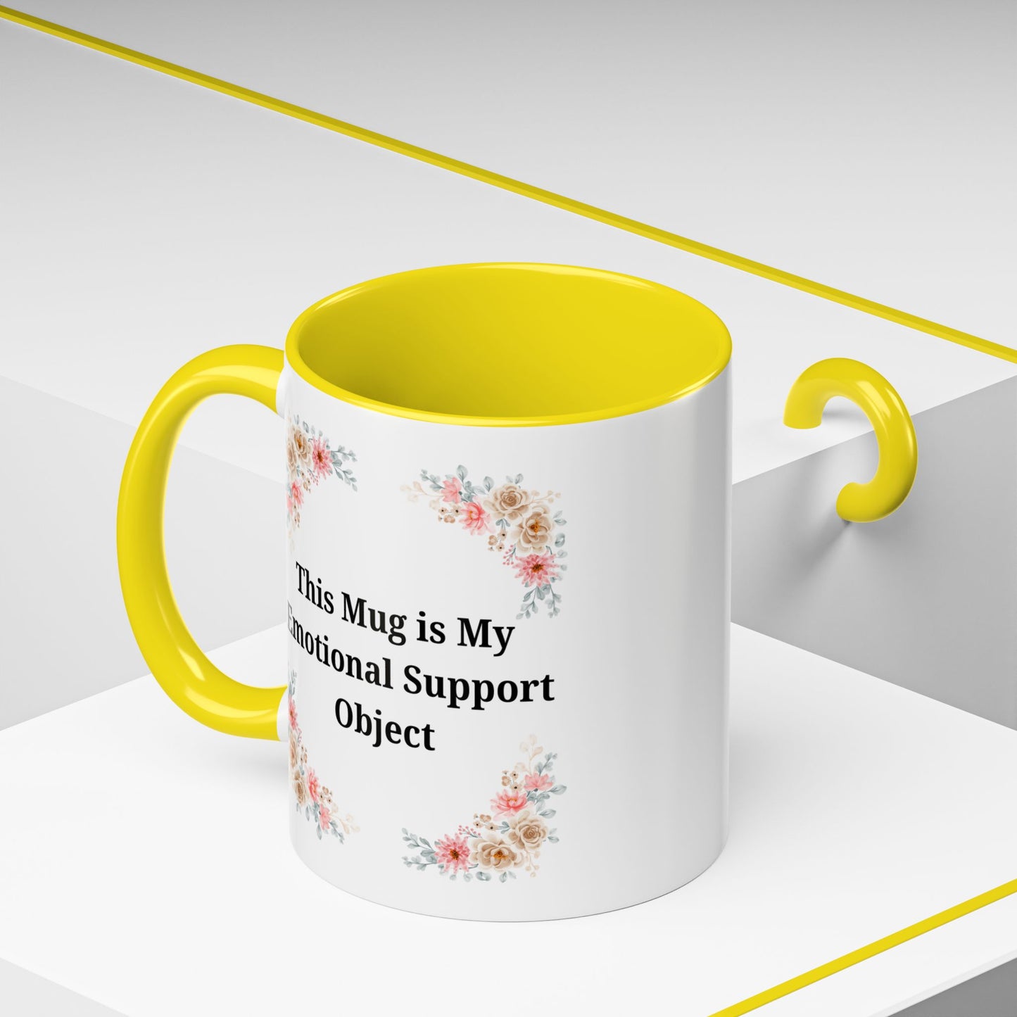 Floral Emotional Support Coffee Mug - Perfect Gift for Self-Care
