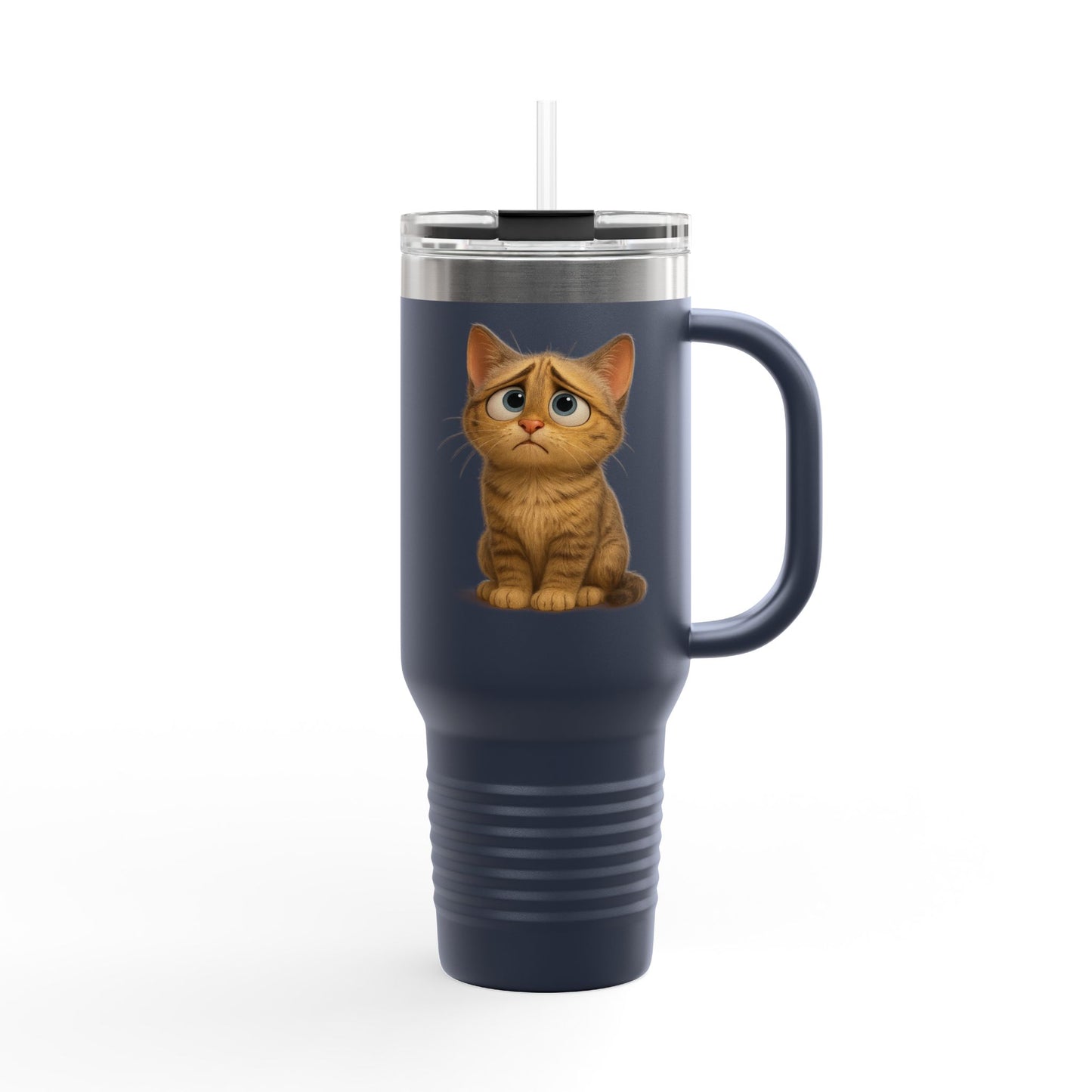 Cute Cat Insulated Travel Mug, 40oz - Perfect for Pet Lovers, Gifts for Cat Owners, Travel Accessories, Cute Drinkware, Animal Lovers