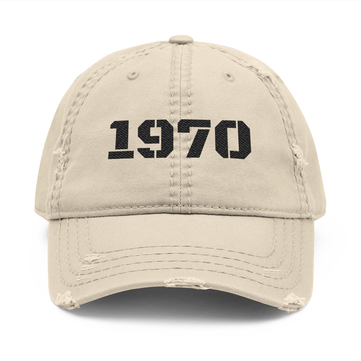 Vintage Distressed Dad Hat with 1970 Embroidery | Casual Summer Accessory, Birthday Gift, Unisex Fashion Cap, Relaxed Style - product image
